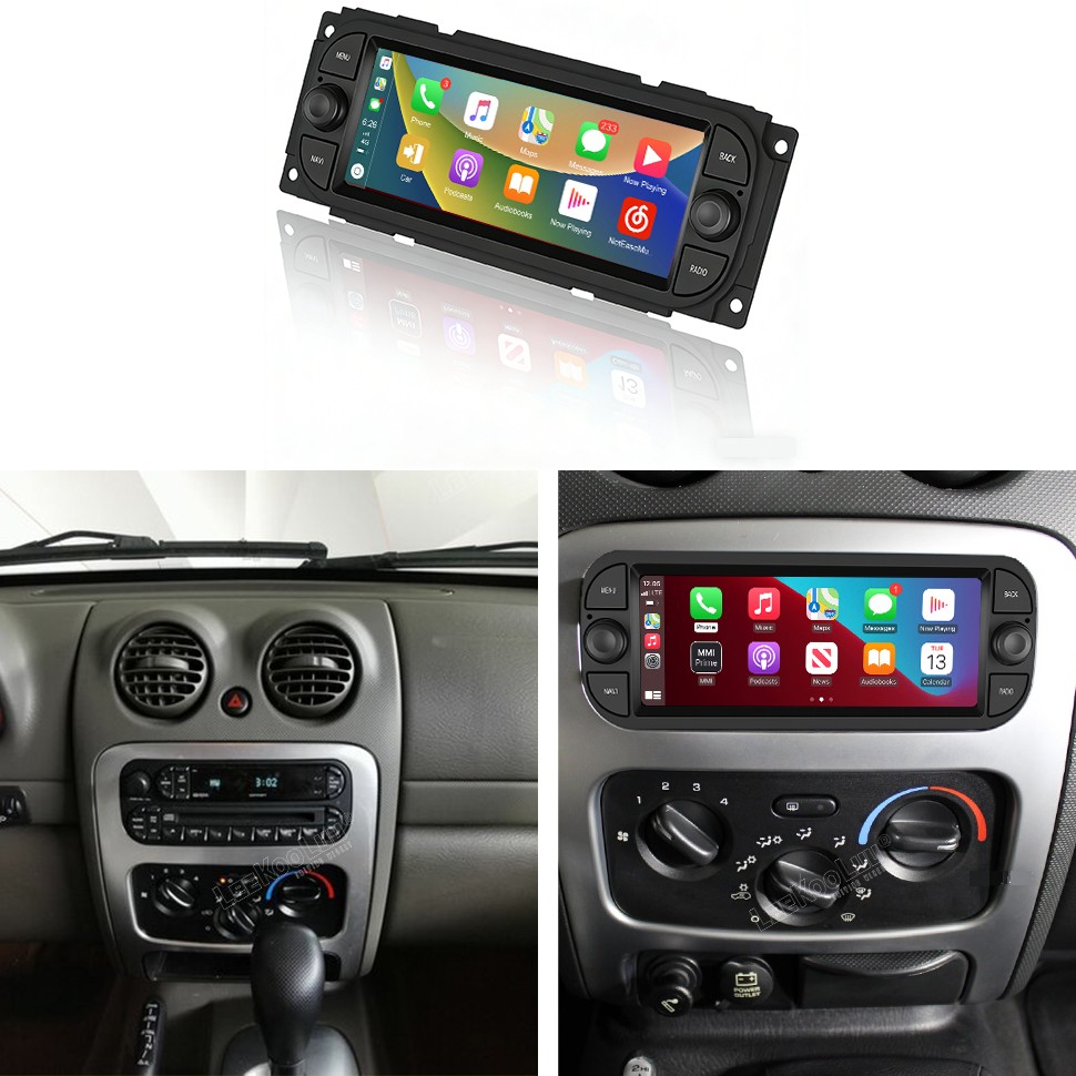 6.86'' Android 15.0 Carplay For Jeep Liberty 2002-2007 Car Stereo Radio GPS RDS