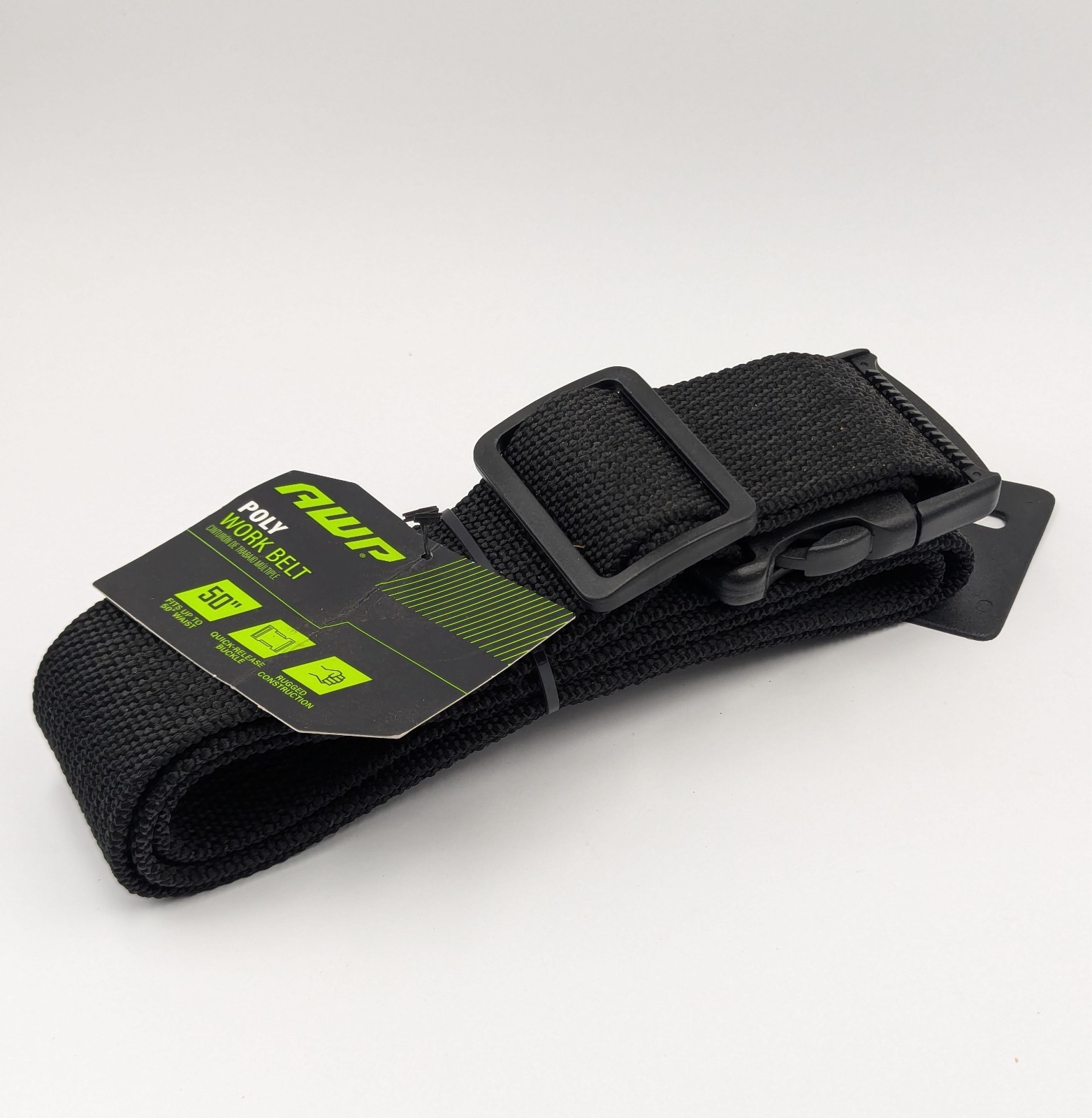 AWP Large Poly Work Belt 50" Adjustable Rugged Quick Release Buckle 1L-506-2 New