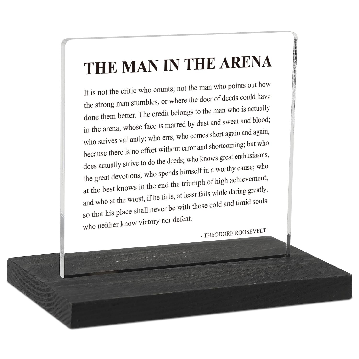 Inspirational Office Decor Sign for Cubicle or 4.7 x 2.7 inches, clear
