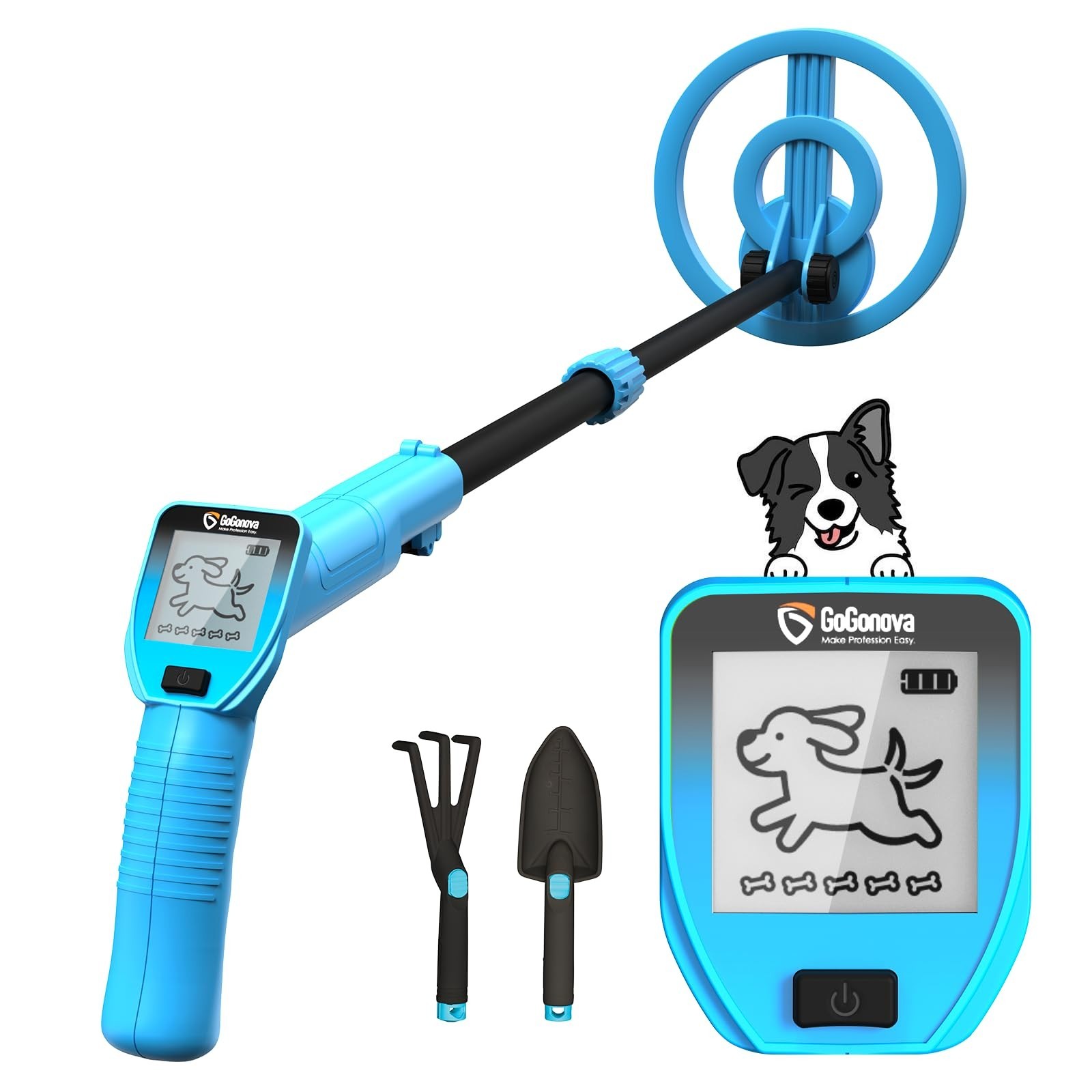 GoGonova Metal Detector, Adjustable 27.5” - 37.8” Metal Detector for