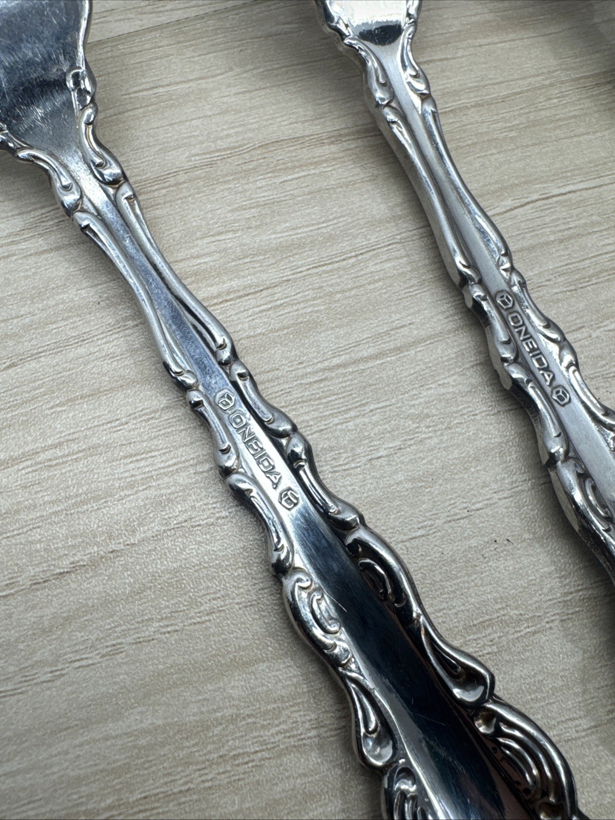 4 Oneida Da Vinci Cube Dinner Forks Heirloom Stainless Flatware Ornate