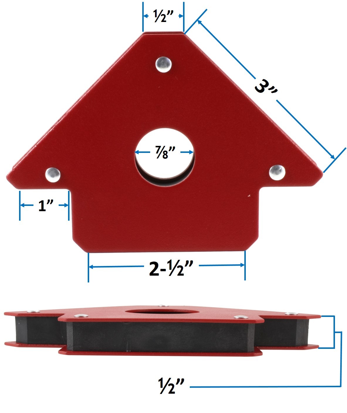 (6 PACK) - 25 LBS Magnetic Welding Holder - Arrow Type - Multi Angle - 3" - SÜA
