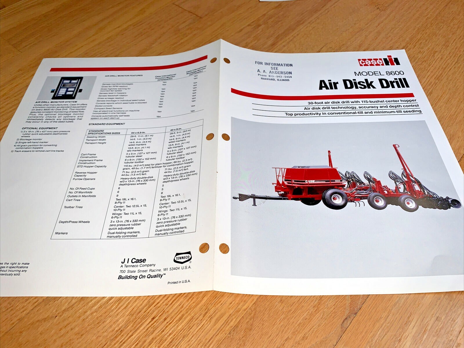 CASE / INTERNATIONAL HARVESTER 6 Sales Sheets Grain Drill / Uni-Loader / Mower