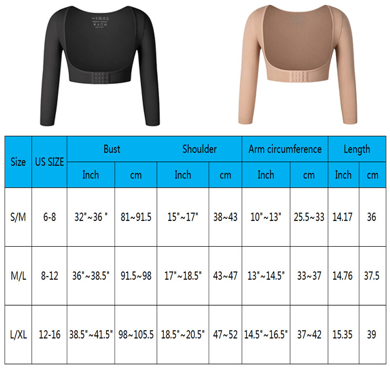 Arm Shaper Post Surgery Arm Compression Garment Posture Corrector Tops Shapewear