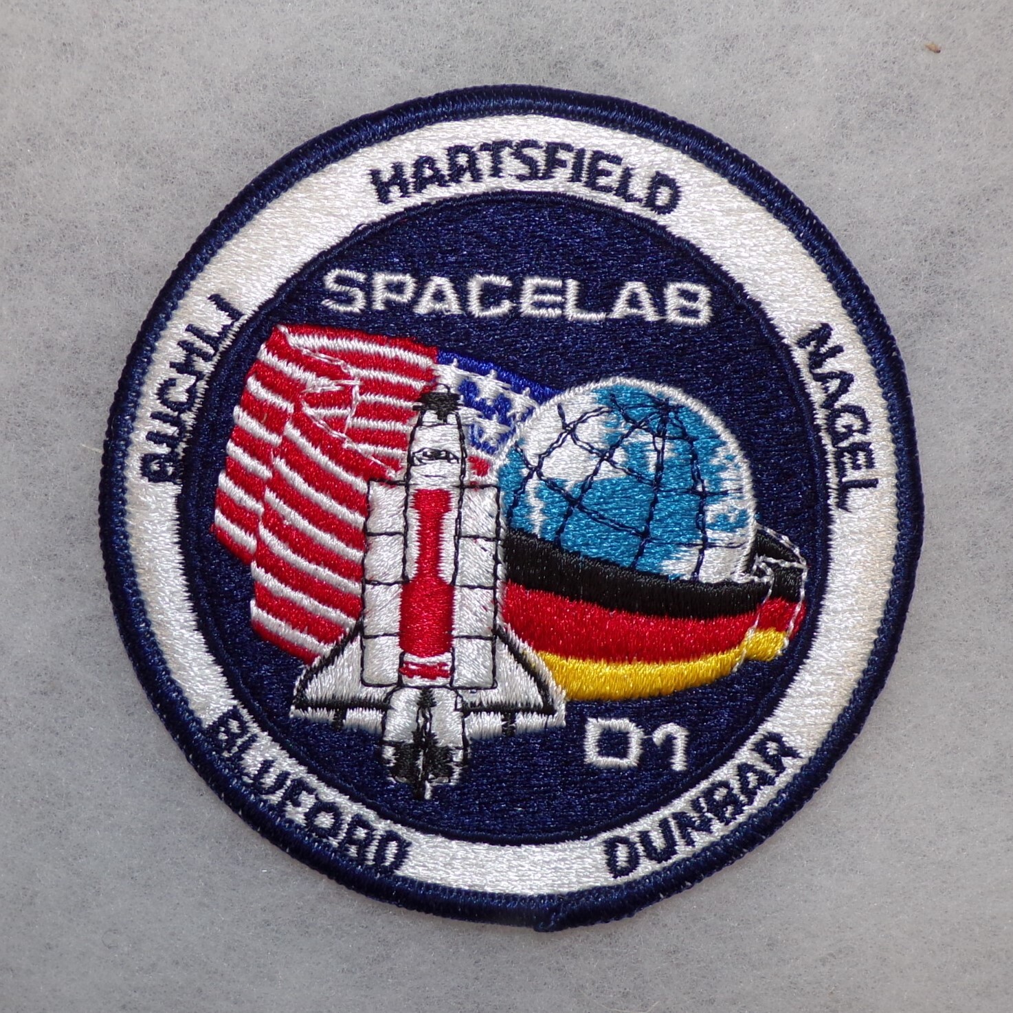 Original USA NASA Spacelab 01 Mission Embroidered Patch Vintage
