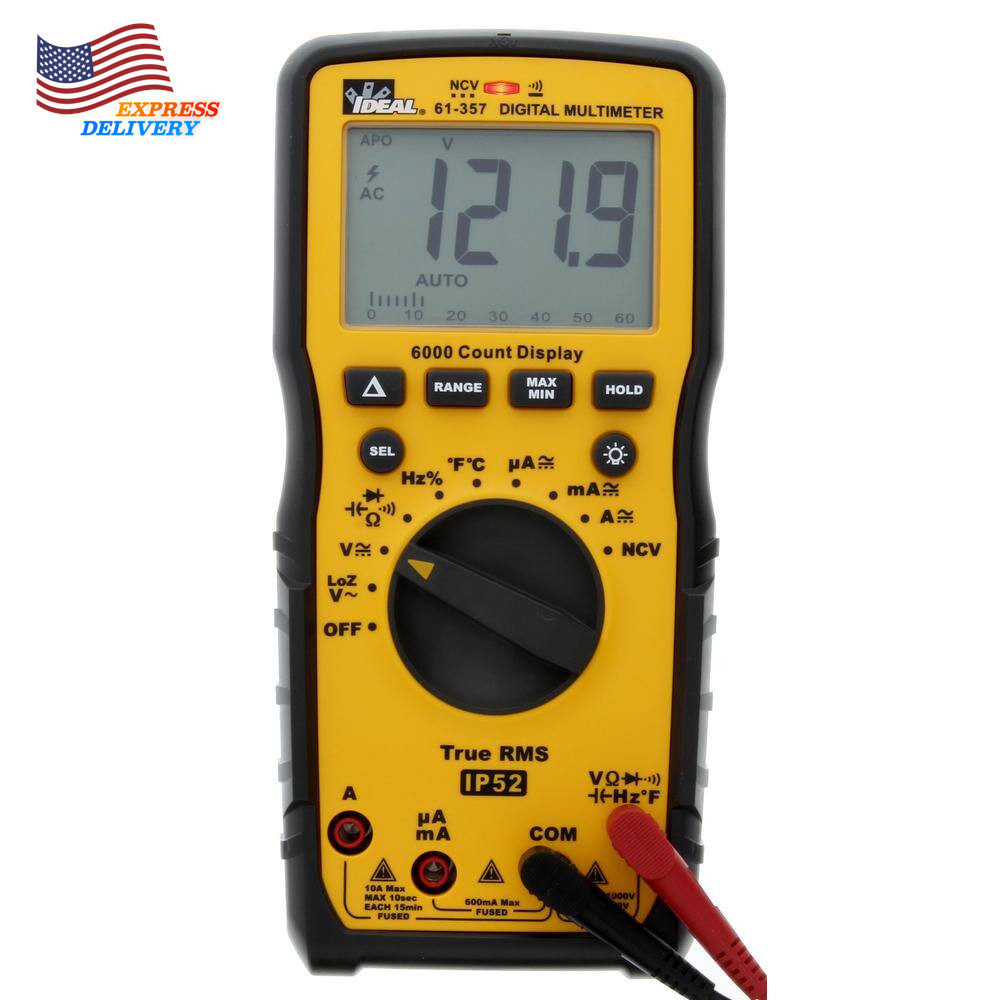 1000-Volt Auto Range TRMS 6000-Count Display Multimeter with NCVT Temp and Loz