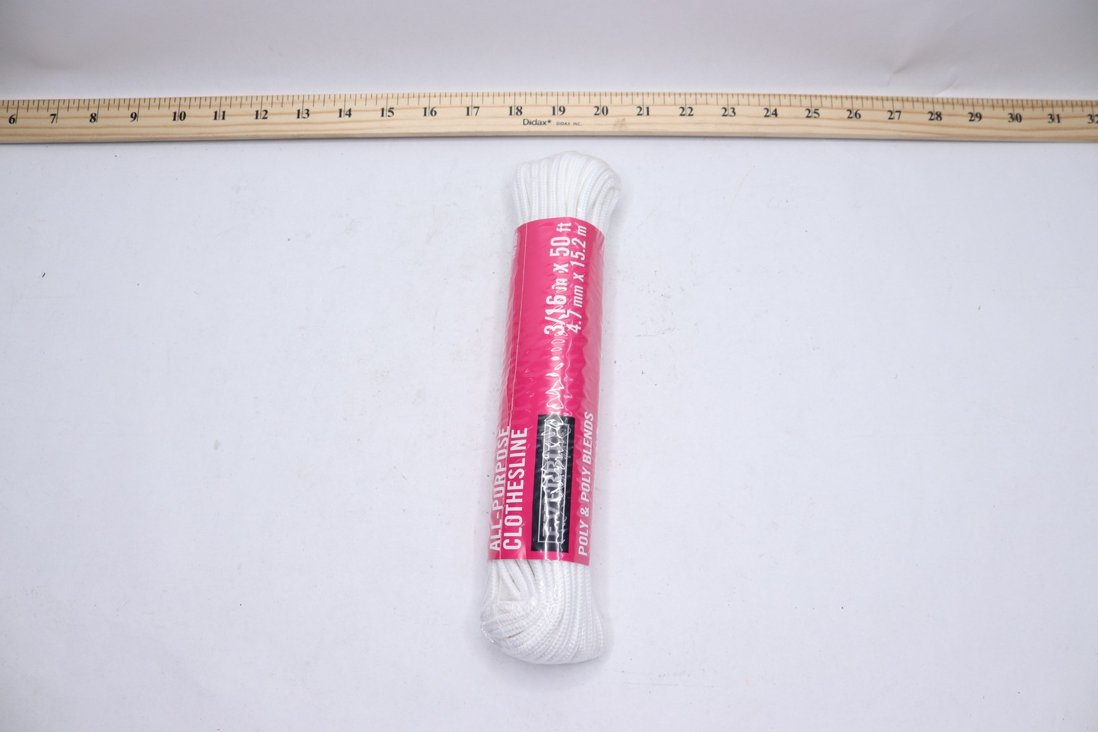 Everbilt Braided Clothesline Polyester White 3/16 x 50 Ft 73097