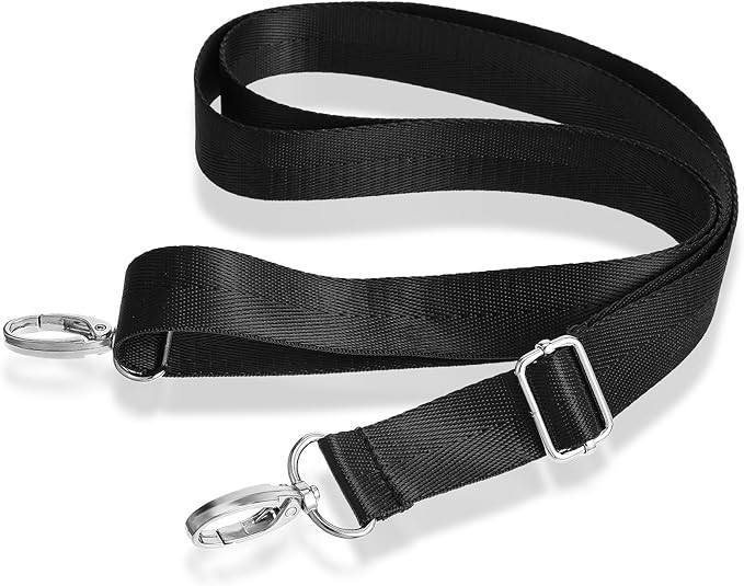 1 Inch Nylon Shoulder Bag Belt Crossbody Replacement Adjustable Straps Black