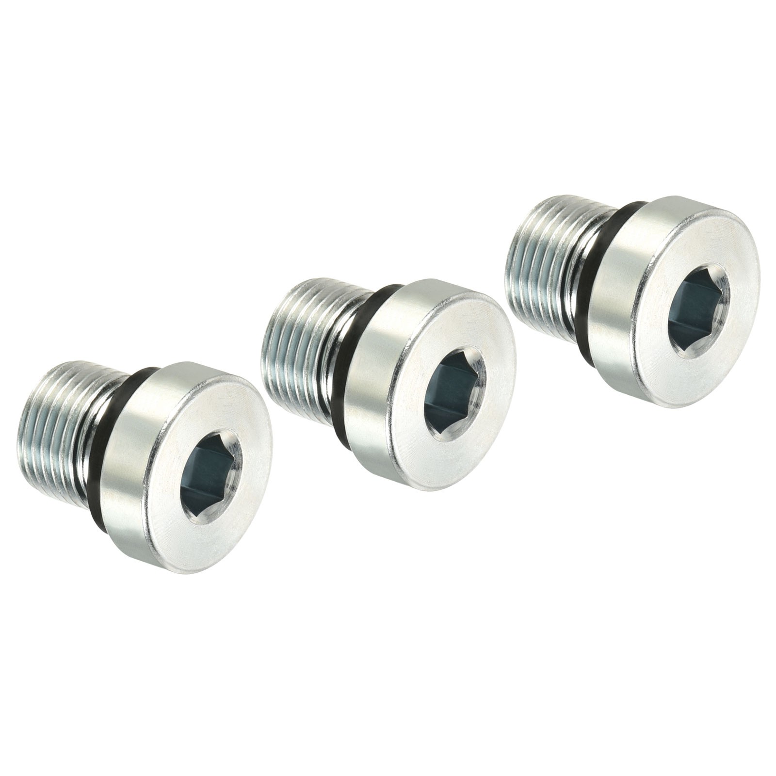 M12*1 Hex Head Pipe Fitting Plug, 3 Pack Male Thread 45# Steel Plug