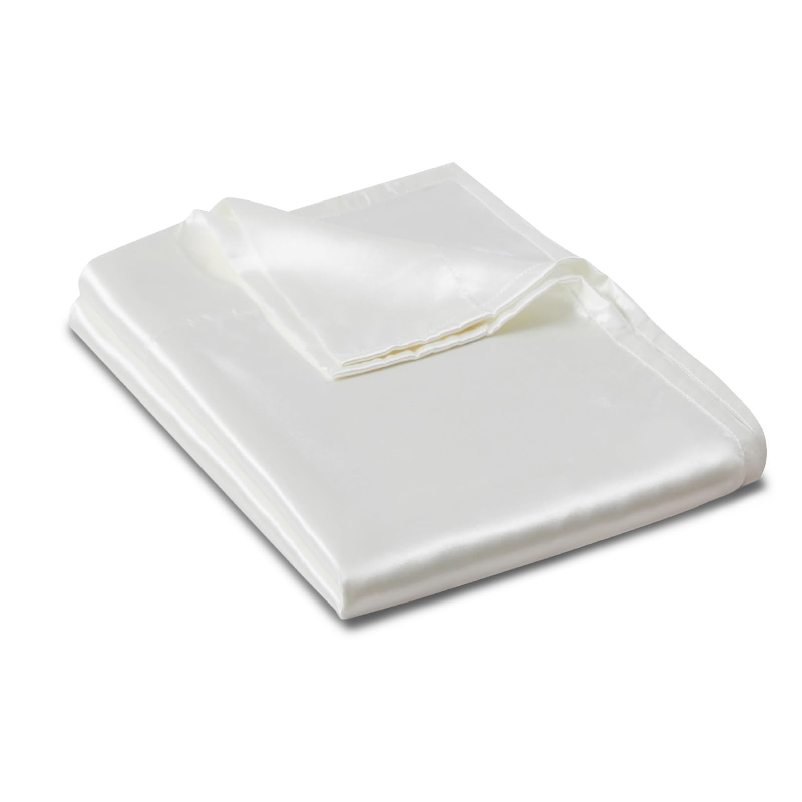 Ersmak Satin Flat Sheet Only, Single Flat Sheet King, Luxury & Ultra Soft Sil...