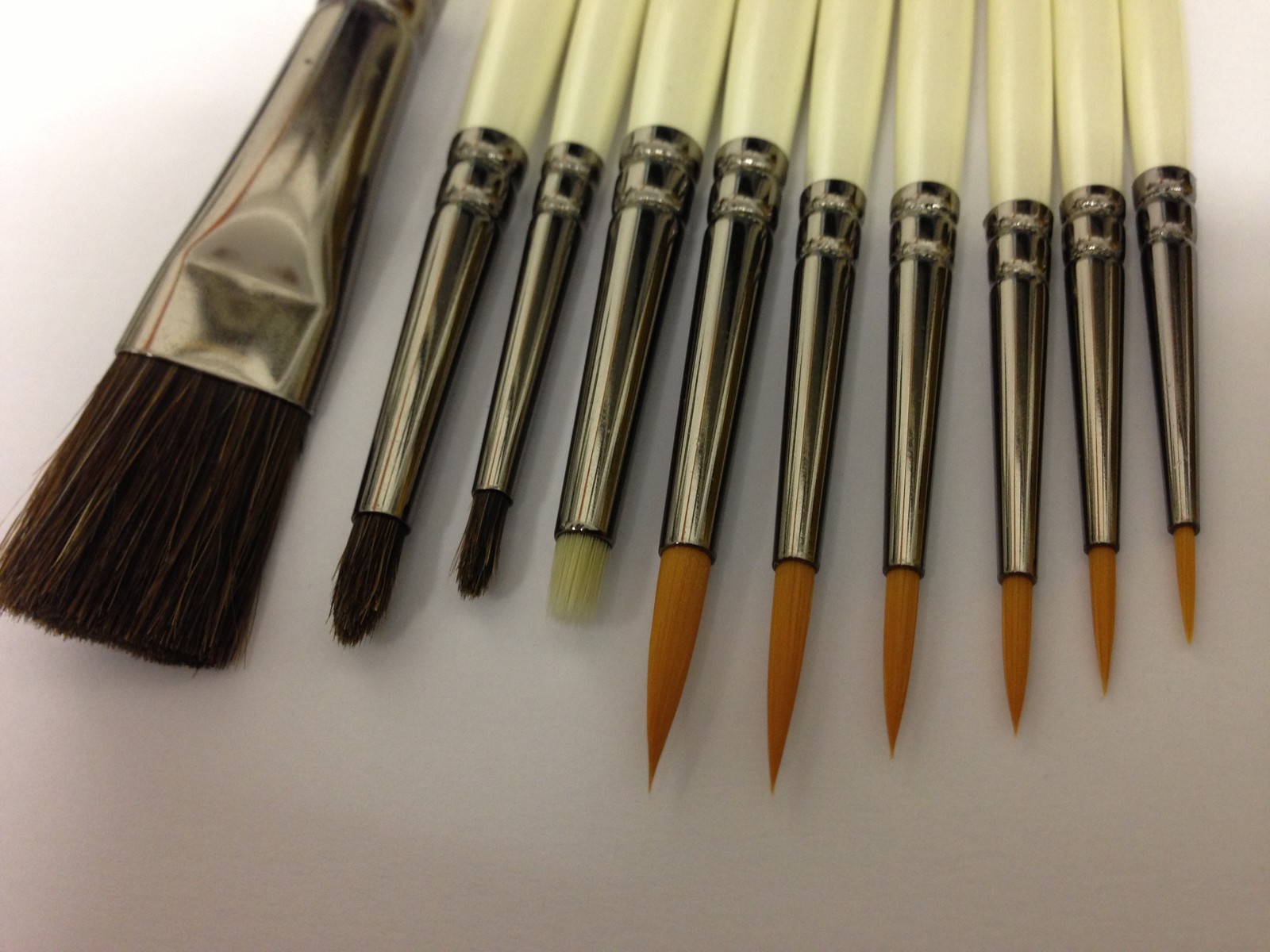 Model Painting Brushes for wargame Painting, Scale Model, etc. (Synthetic Mix)