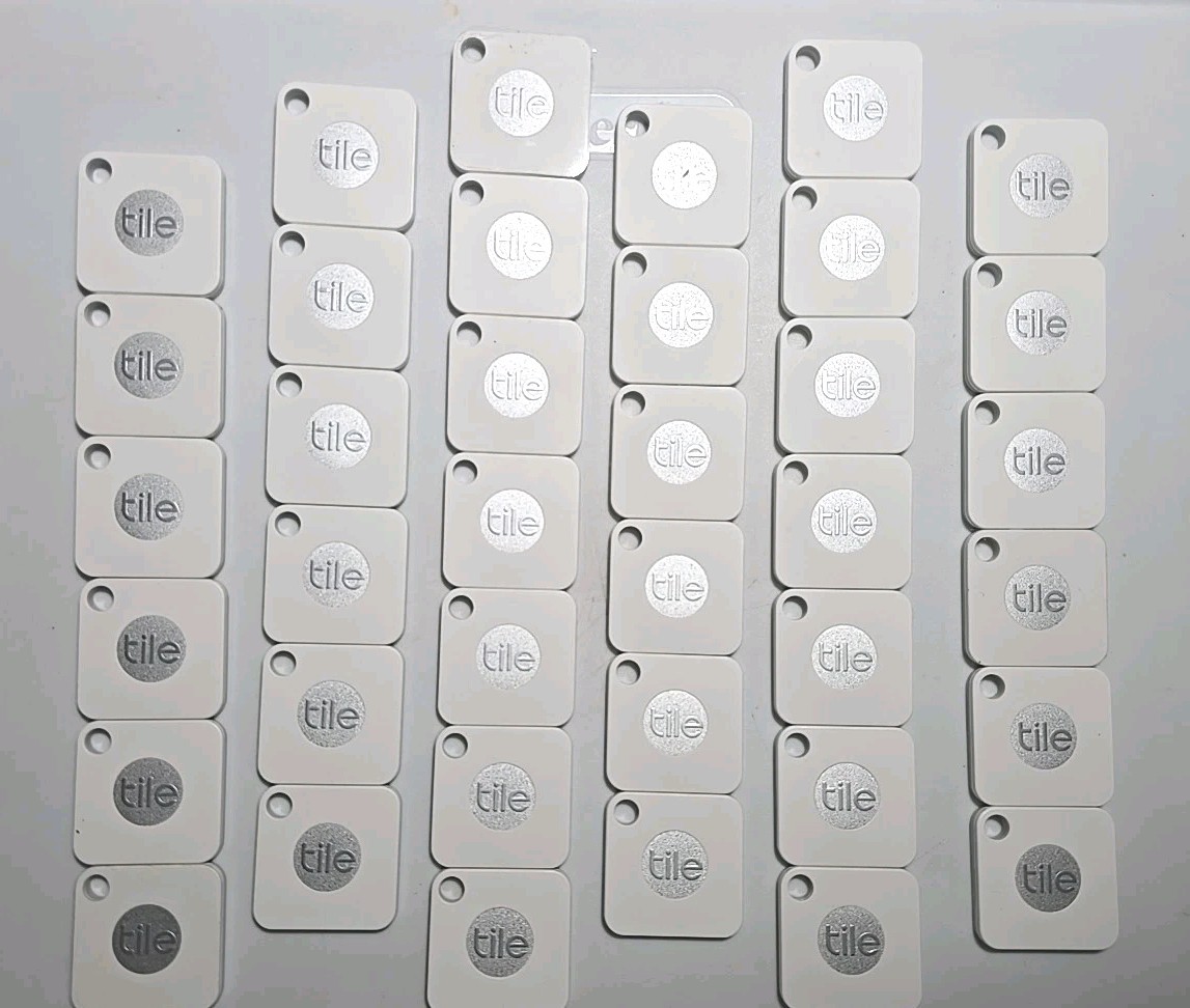 Tile Mate Bluetooth Trackers Lot of 38 *DEAD BATTERIES* For Parts Repair Only