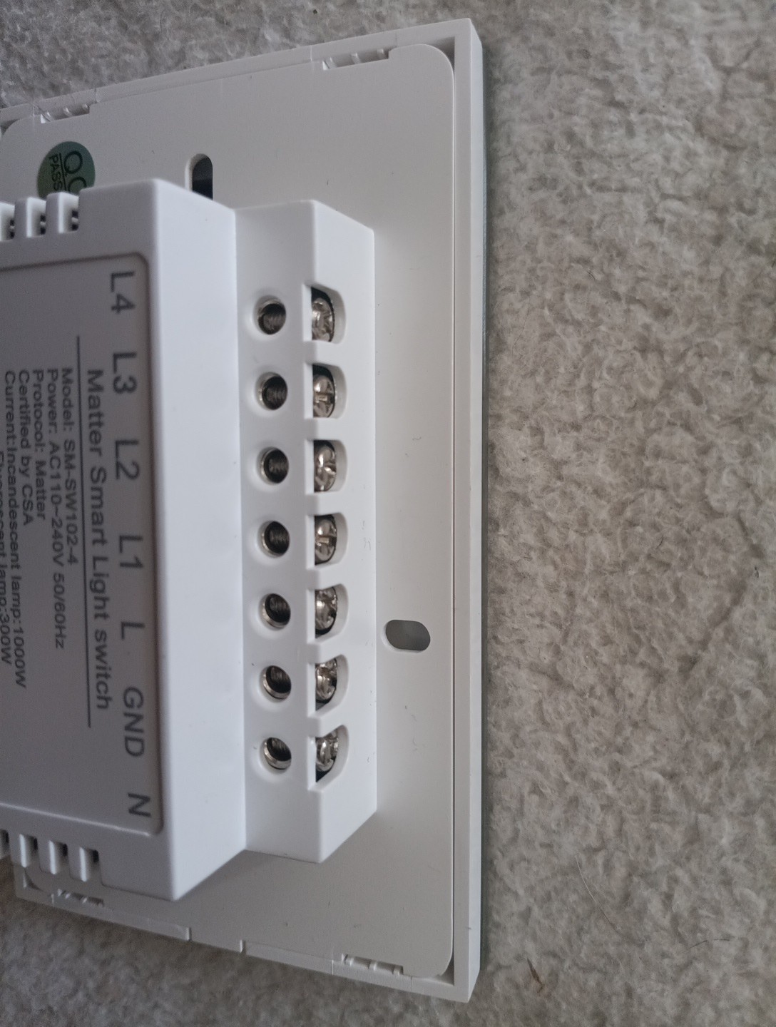 Smart Light Switch Matter Sm-sw102-4