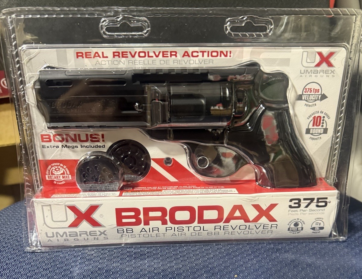 Umarex UX Brodax .177 CO2 10-Shot BB Air Pistol Revolver, 375 FPS - 2252109
