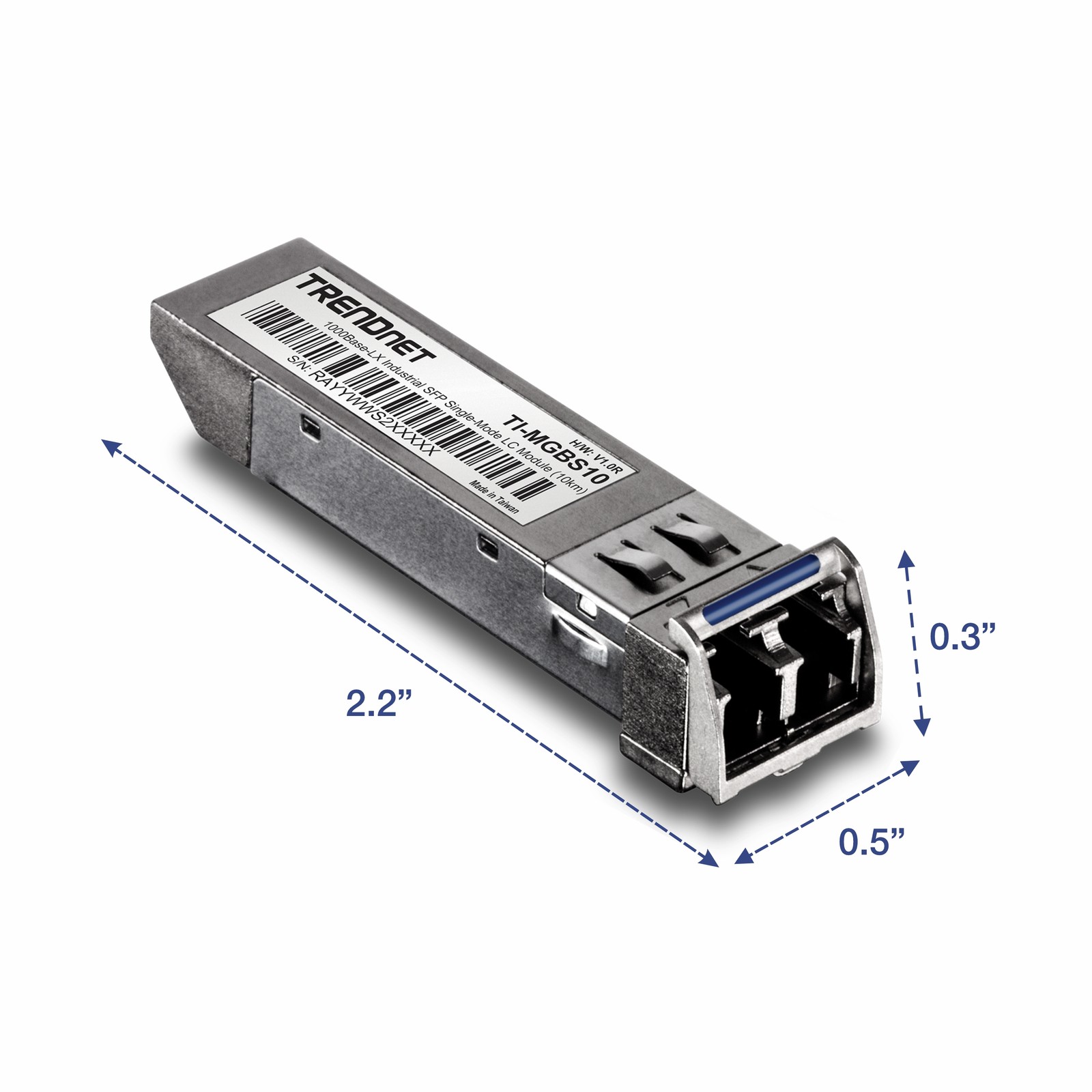 TRENDnet TI-MGBS10 Hardened Mini-GBIC Single-Mode LC Module (10KM)