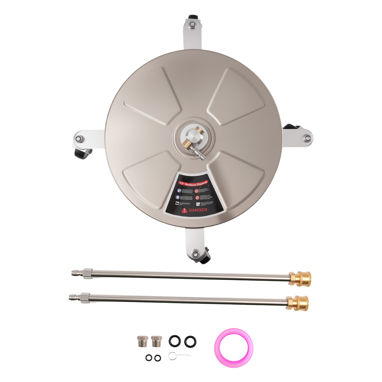 Pressure Washer Surface Cleaner 4000 PSI 1/4 Quick Connect Stainless Steel