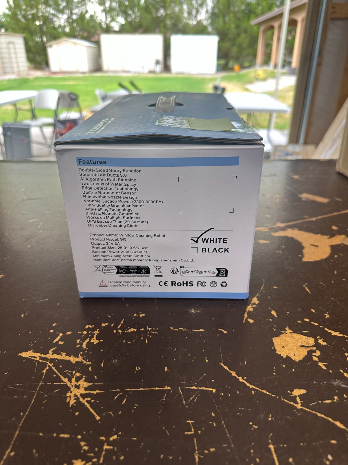 Tosima W5 Window Cleaning Robot, Dual Direction Auto-Spray Smart Window Cleaner