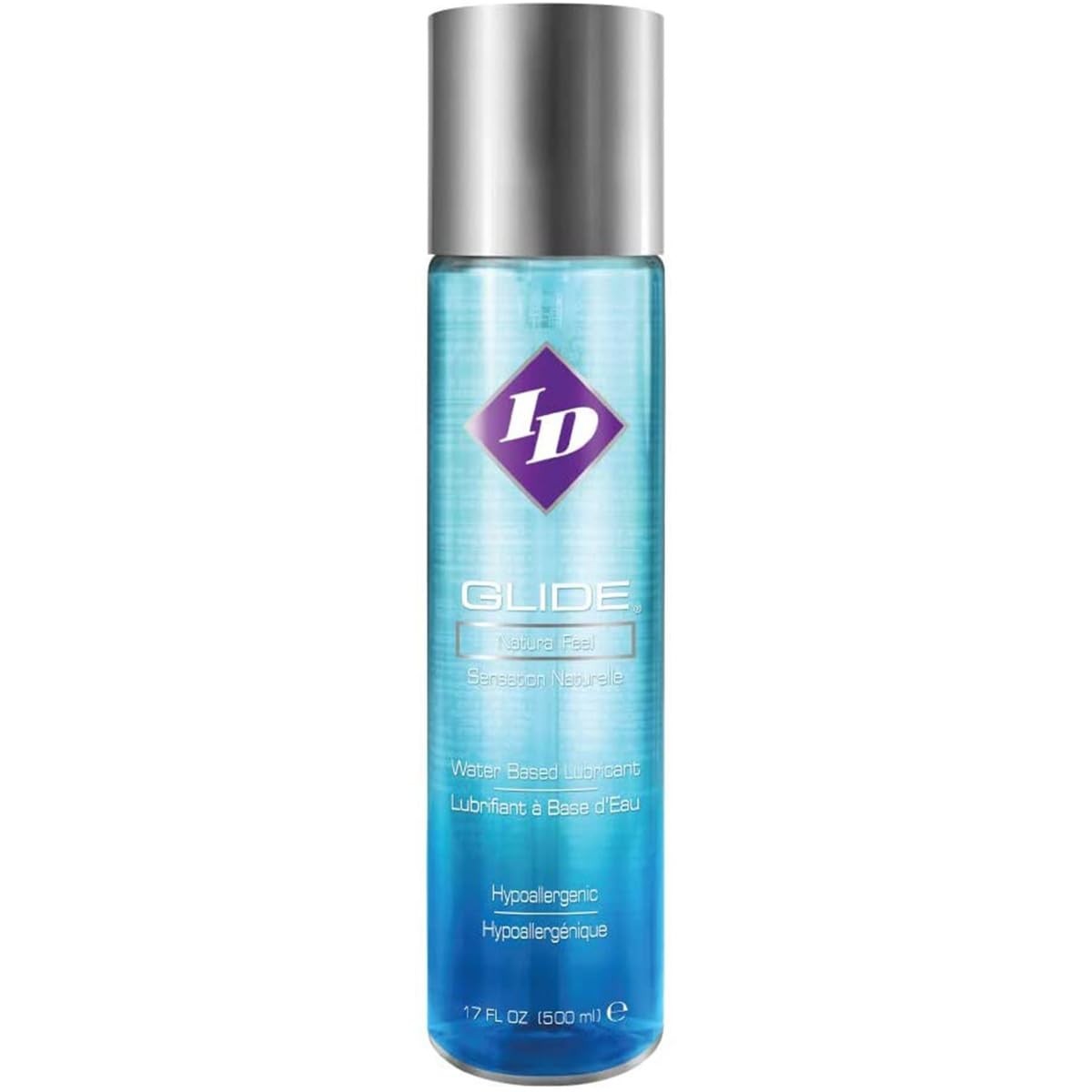 ID Glide Natural Feel Water-Based Personal Lubricant, 17 Fl Oz.