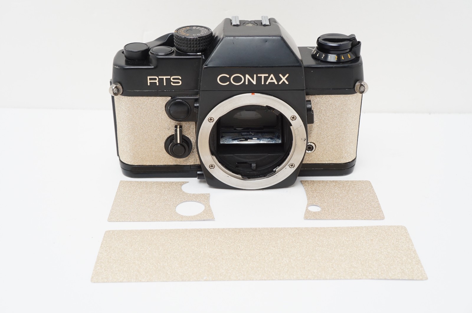 FOR CONTAX RTS Replacement Gold glitter camera skin Pre-cut