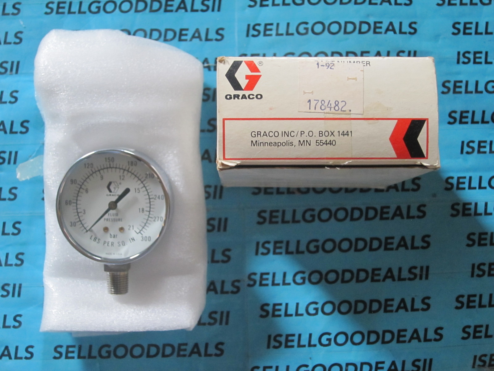Graco 178482 Fluid Pressure Gauge New