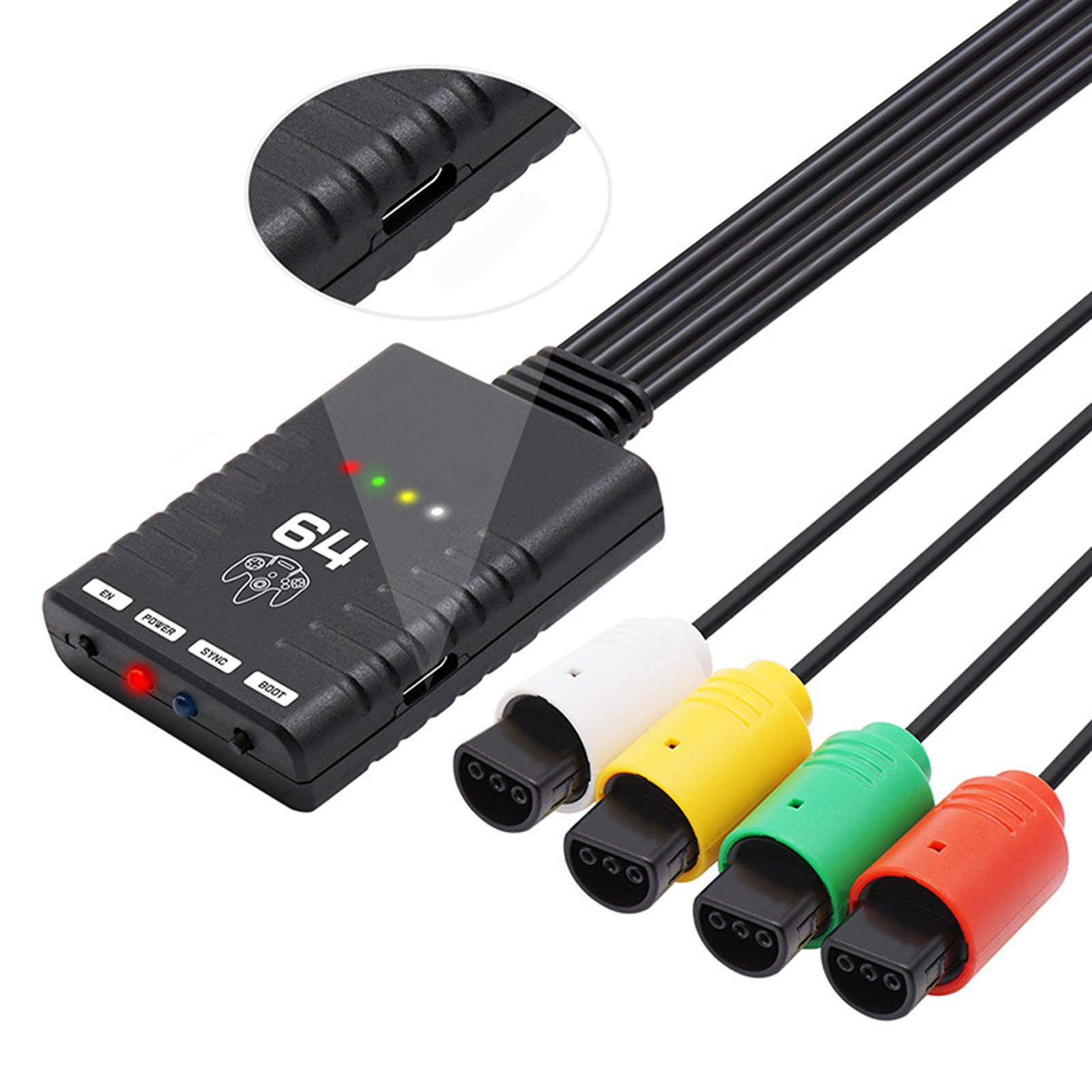 ｀Wireless Controller Adapter Support 4 Player BT Controller Converter For N64