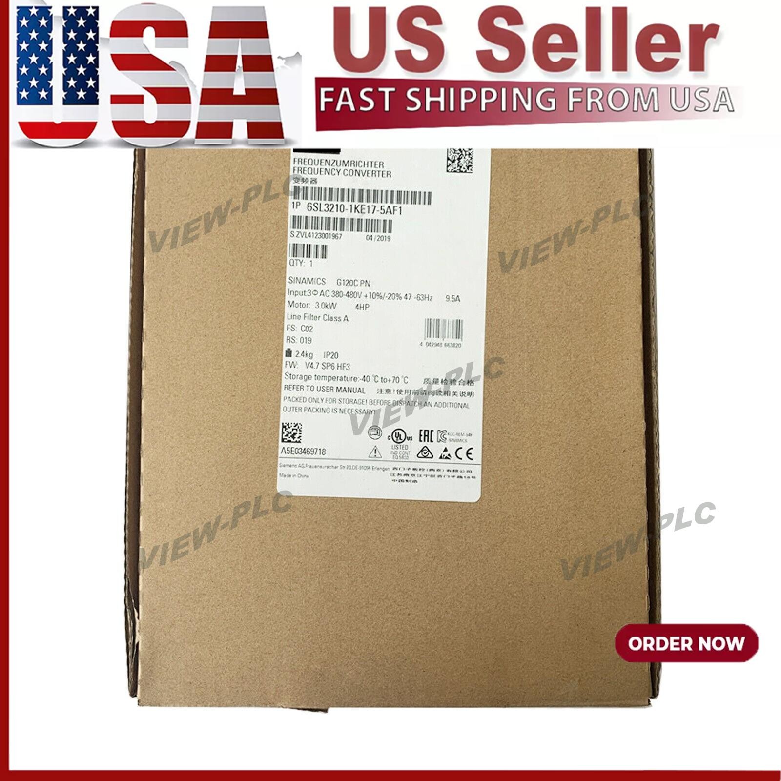 New Siemens 6SL3210-1KE17-5AF1 6SL3 210-1KE17-5AF1 G120C RATED POWER 3,0KW