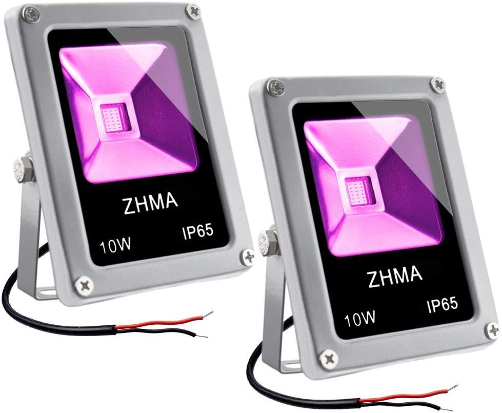 LED Black Light,  10W 12V Blackight 2 Pack, 12V Black Light IP65 Waterproof for