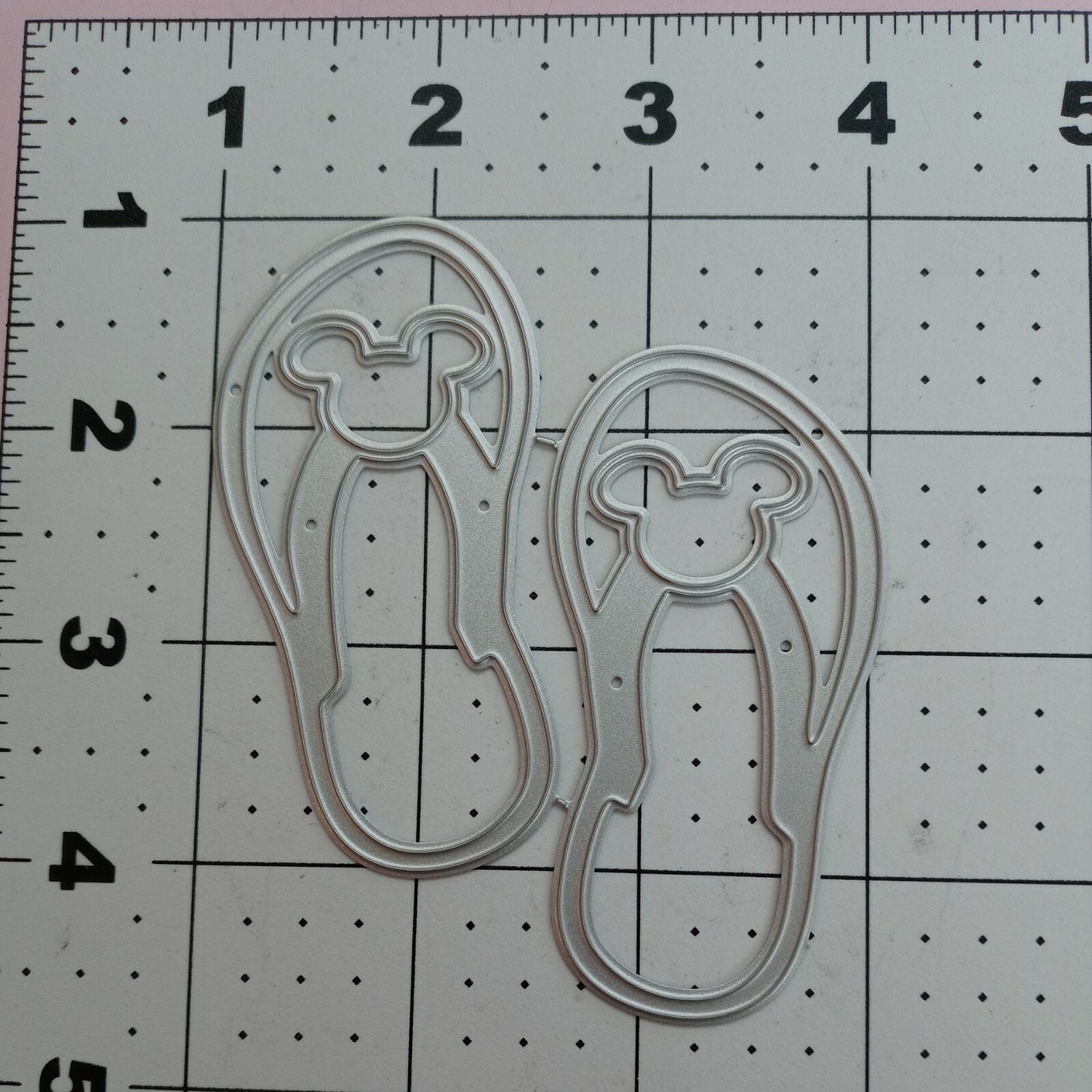 Universal Thin Metal Die Cut Tool Disney Vacation Wedding Flip Flop Mickey Mouse