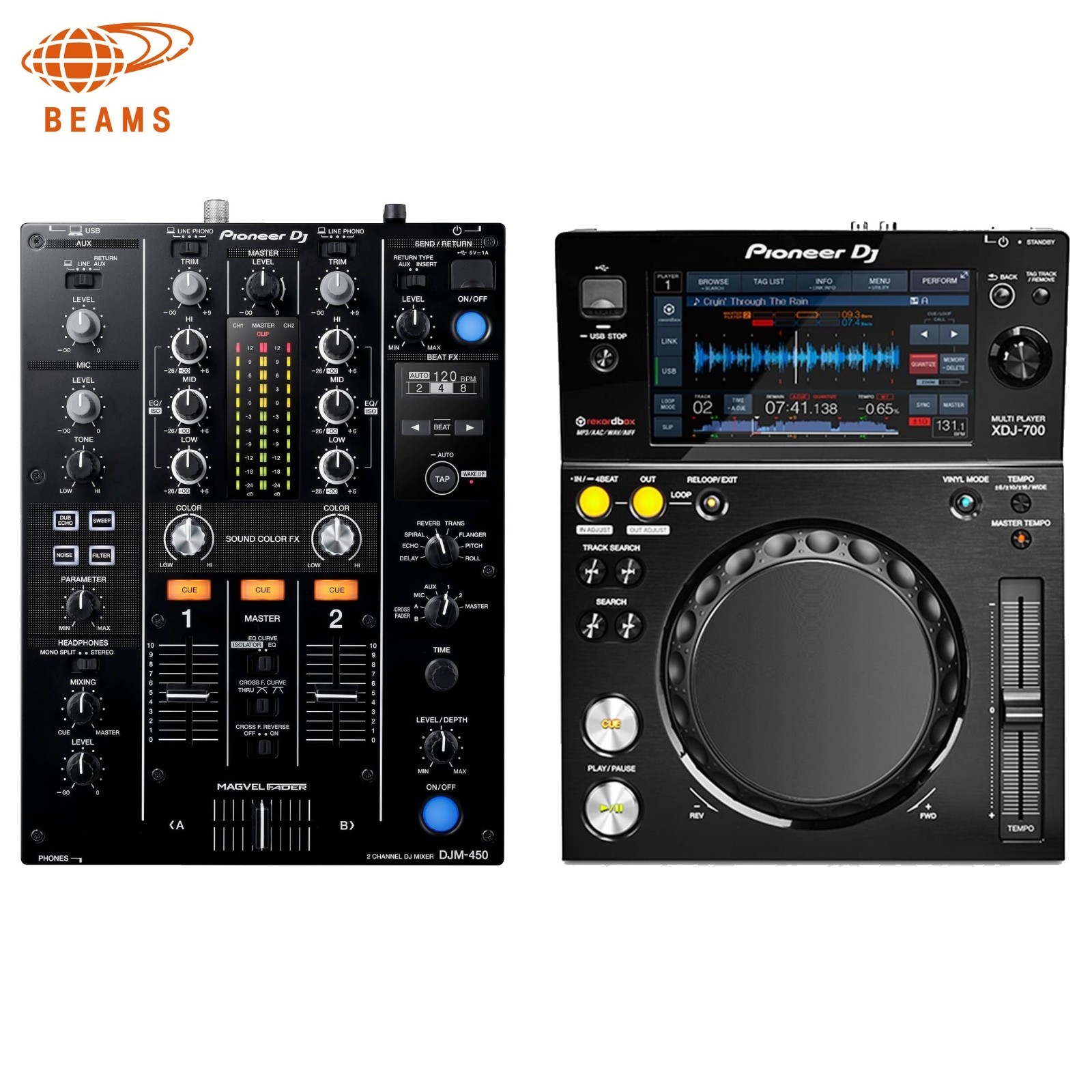 bPr BEAMS Pioneer DJ Mixer DLM-450 DJ Multi-Player XDJ-700 AC100V JAPAN NEW