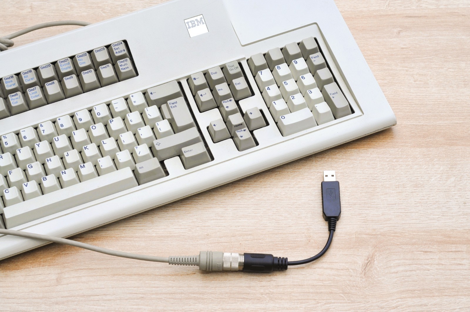 tinkerBOY IBM Terminal Keyboard (240 Degree 5pin) to USB Converter with QMK VIAL