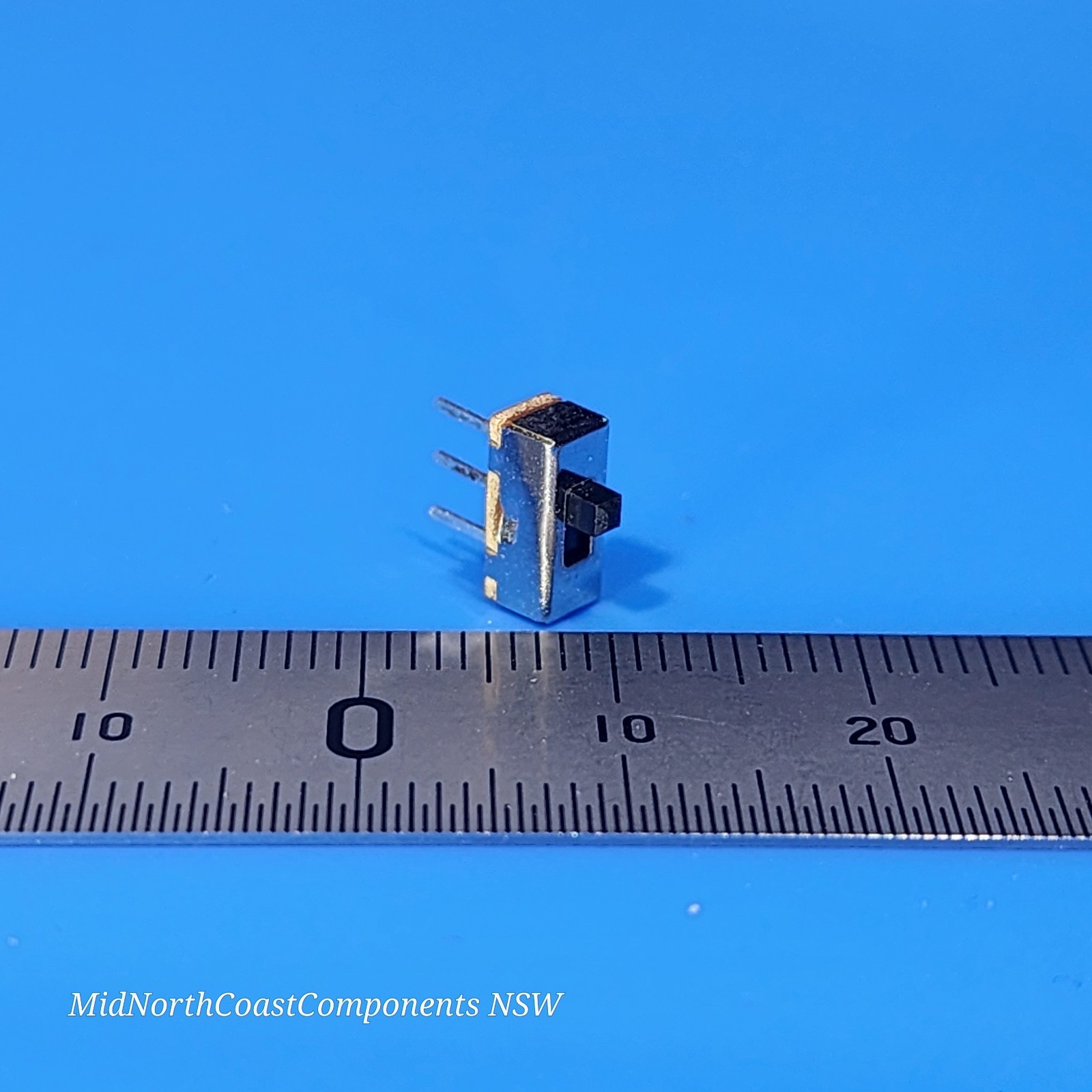 Mini DC Vertical Slide Switch On/Off SPDT 3Pin 2.54mm Knob Length 2mm