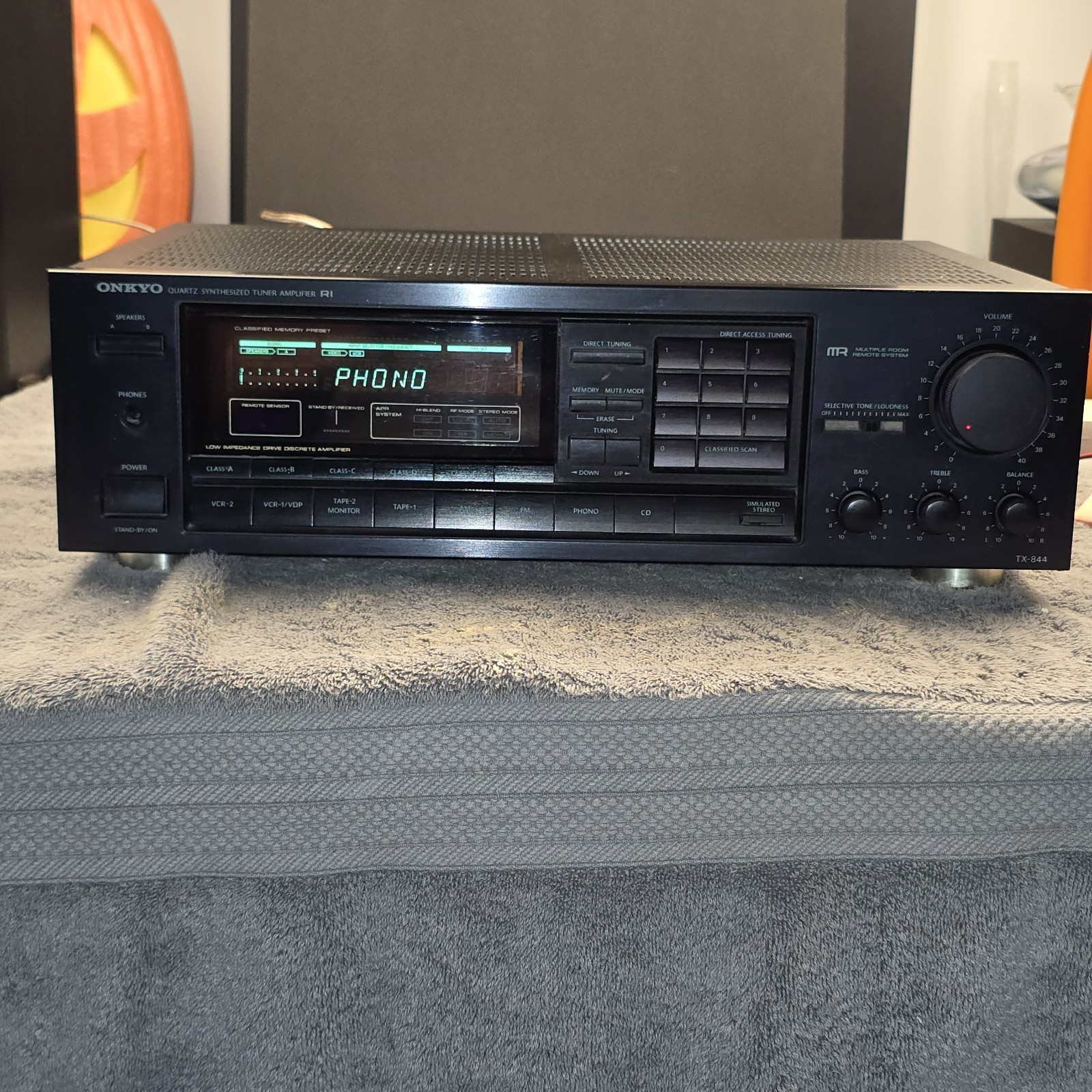 Onkyo TX-844 Quartz Synthesized Tuner Amplifier Tested No Remote 90s