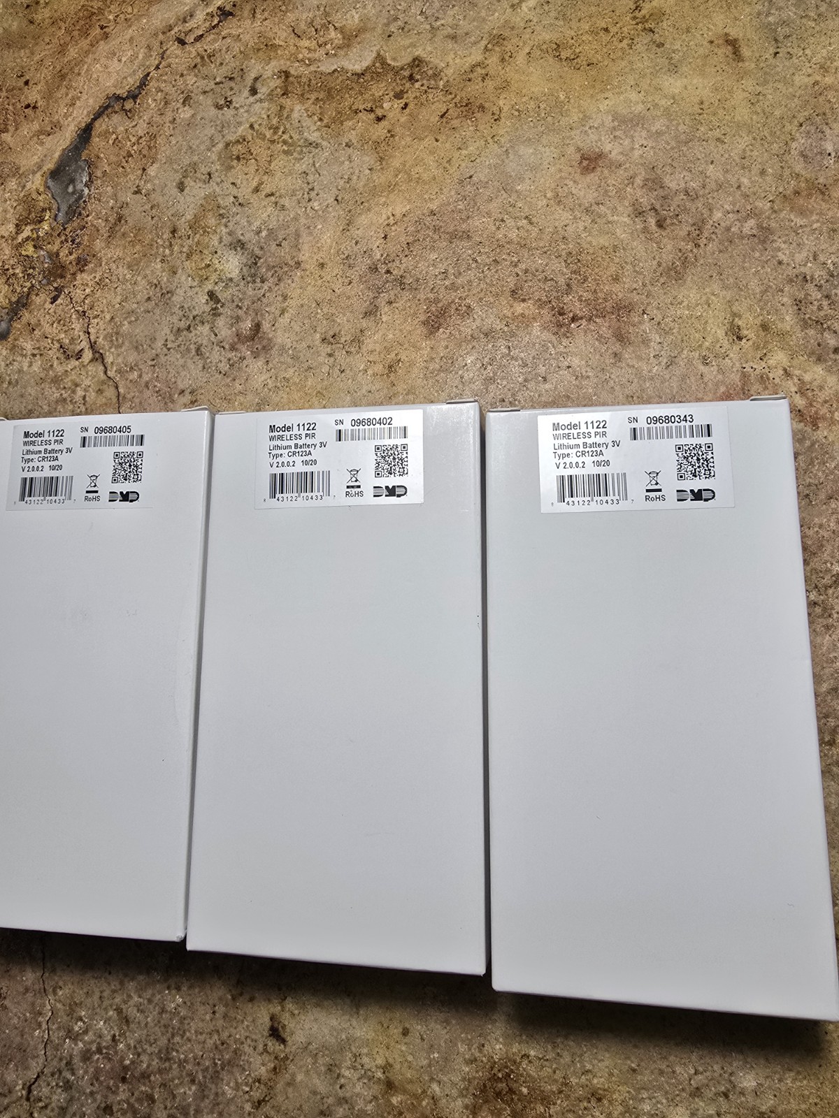 3X DMP 1122 Wireless PIR Sensor Detector White Motion