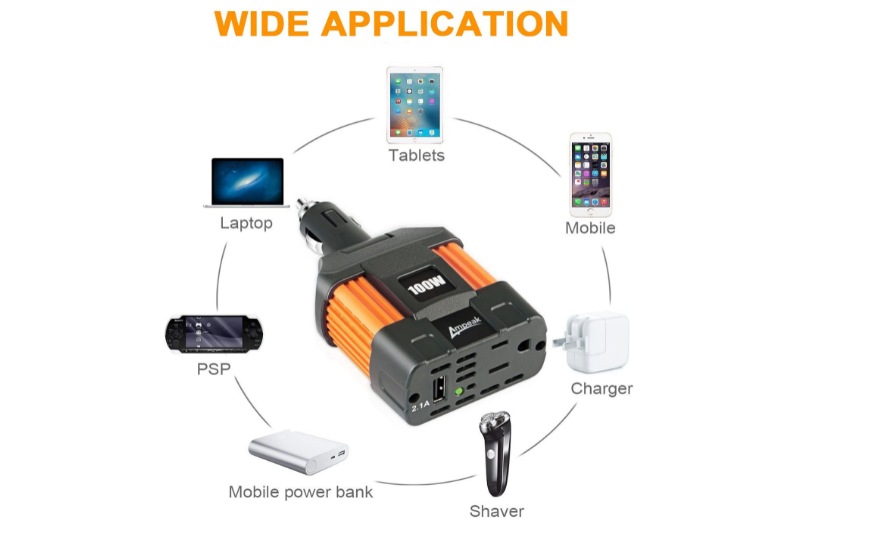 Car Inverter Power Converter Plug Adapter 12V To 110V Outlet Cigarette Lighter