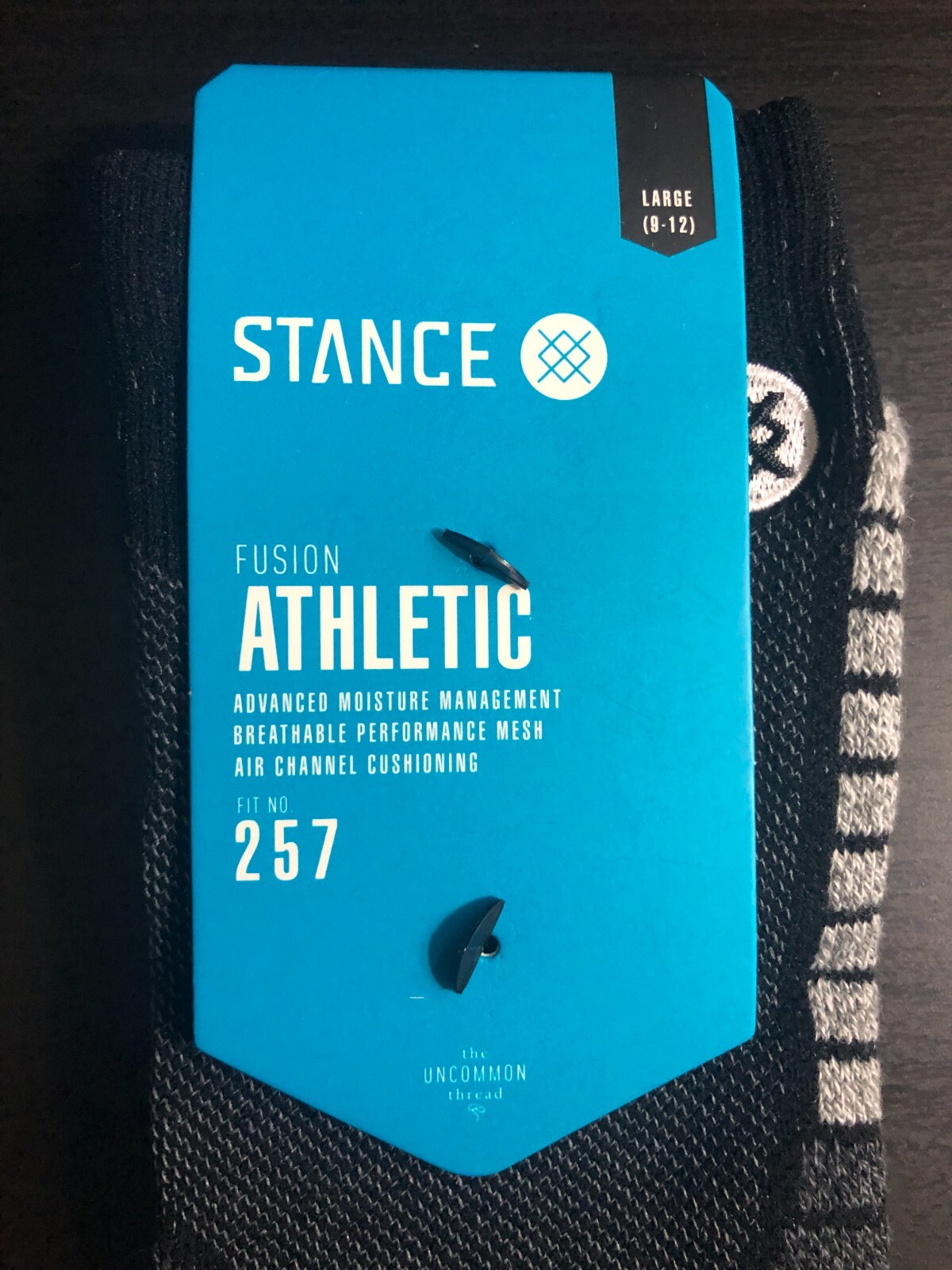 STANCE 257 NBA Basketball Fusion Athletic LOW Cut Men's BLACK Socks Size L 9-12