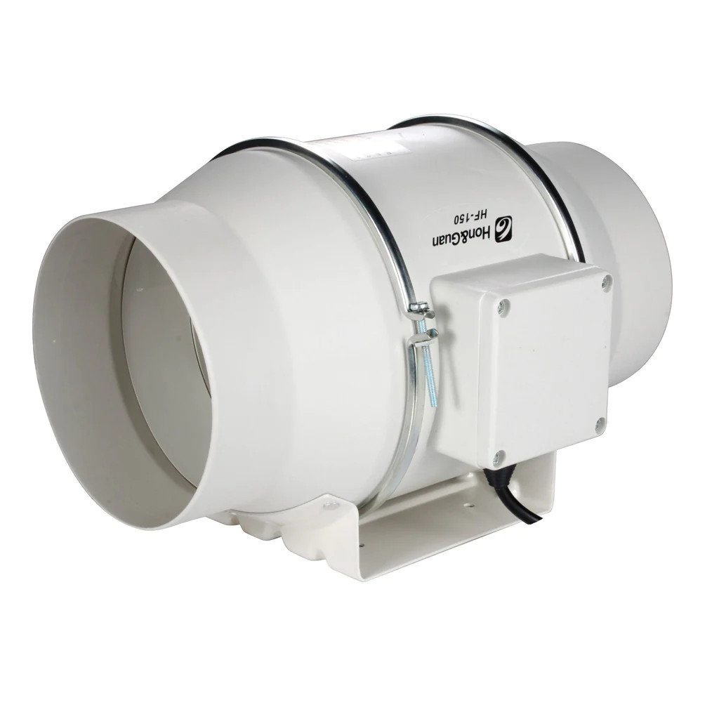 Hon&Guan 6" Duct Fan High Efficiency Inline Fan Mixed Flow Ventilation System Q4