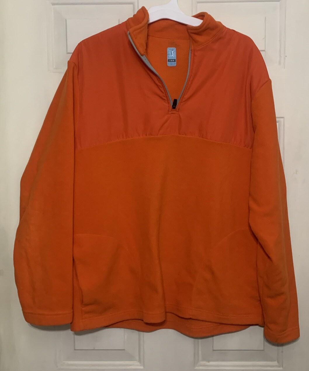 PGA TOUR MENS LARGE SWEATER PULLOVER LONG SLEEVE. Orange
