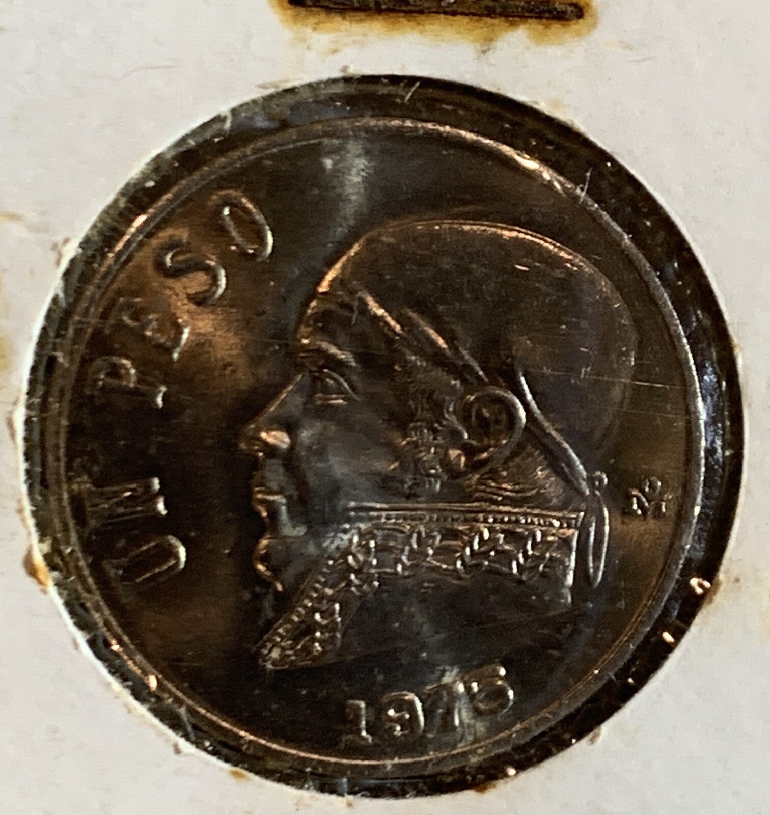 1975 Mexico 1 Peso UNCIRCULATED Copper Nickel Coin-29MM-KM#450