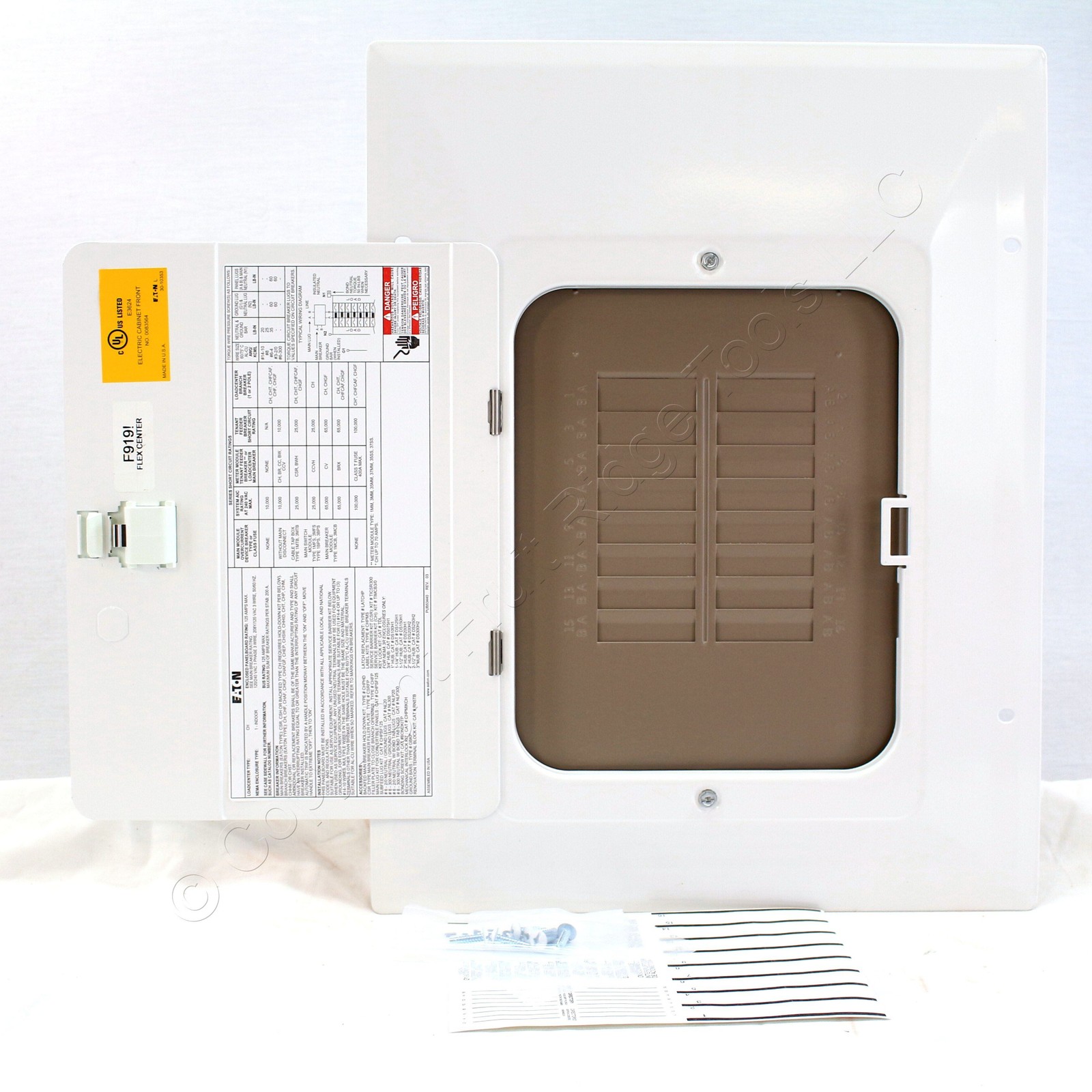 Eaton CHPX1AFW White Cover X1 Size For 14/16-Space Plug-On-Neutral Breaker Panel