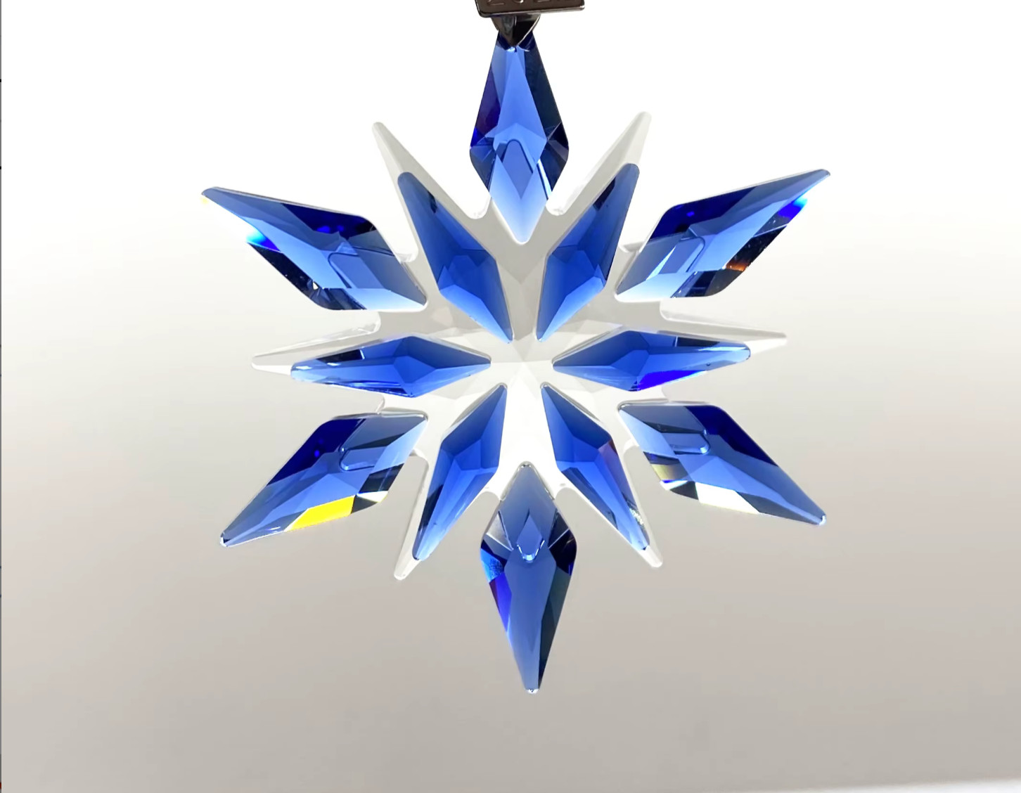 Crystal Snowflake Sun Catcher Christmas Decor  Czech Bohemia Crystal Glass Gift