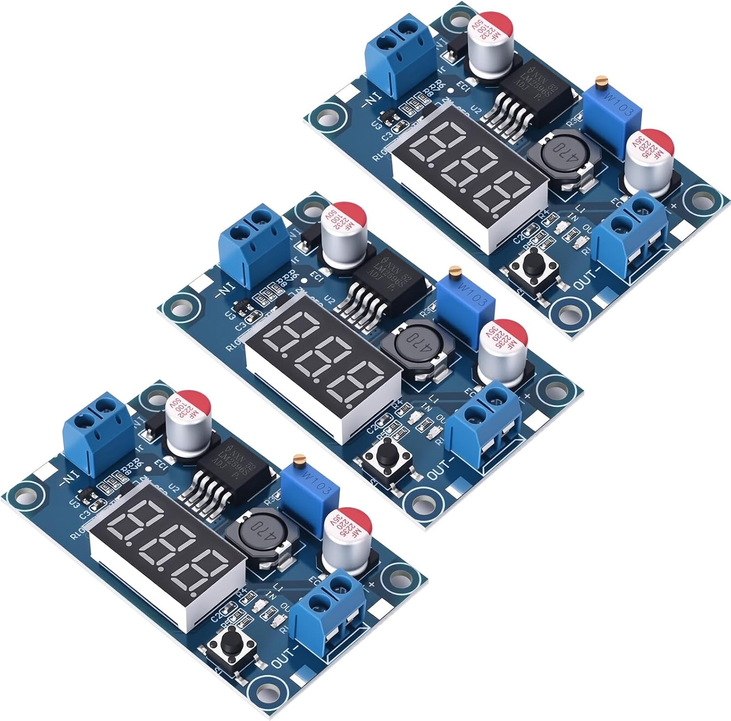 LM2596 DC-DC Buck Power Converter Module Adjustable Voltage Regulator 4-40V to