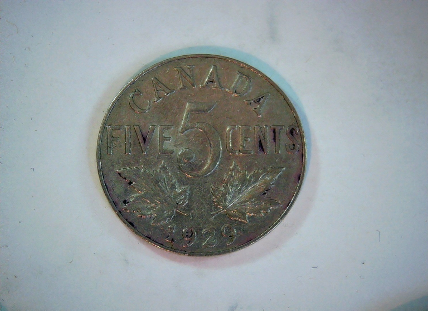 Canada 1929 5 Cents George V (Small ) 5 Cents Coin