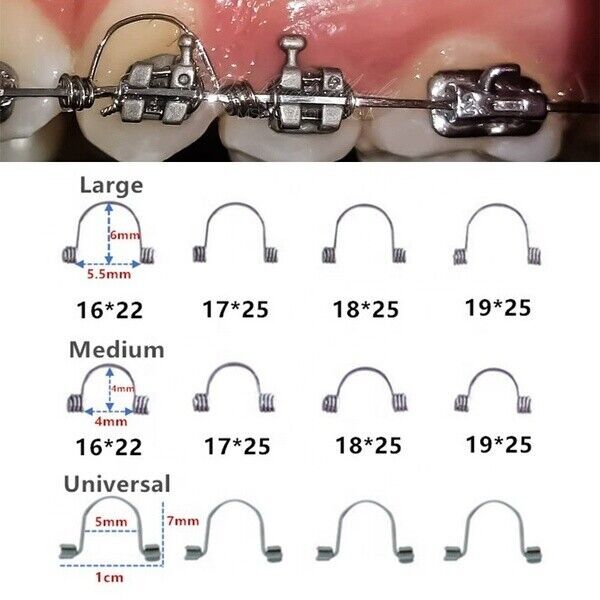12 Size Dental Orthodontic Anterior Teeth Torque Rectangular Spring Wire Single