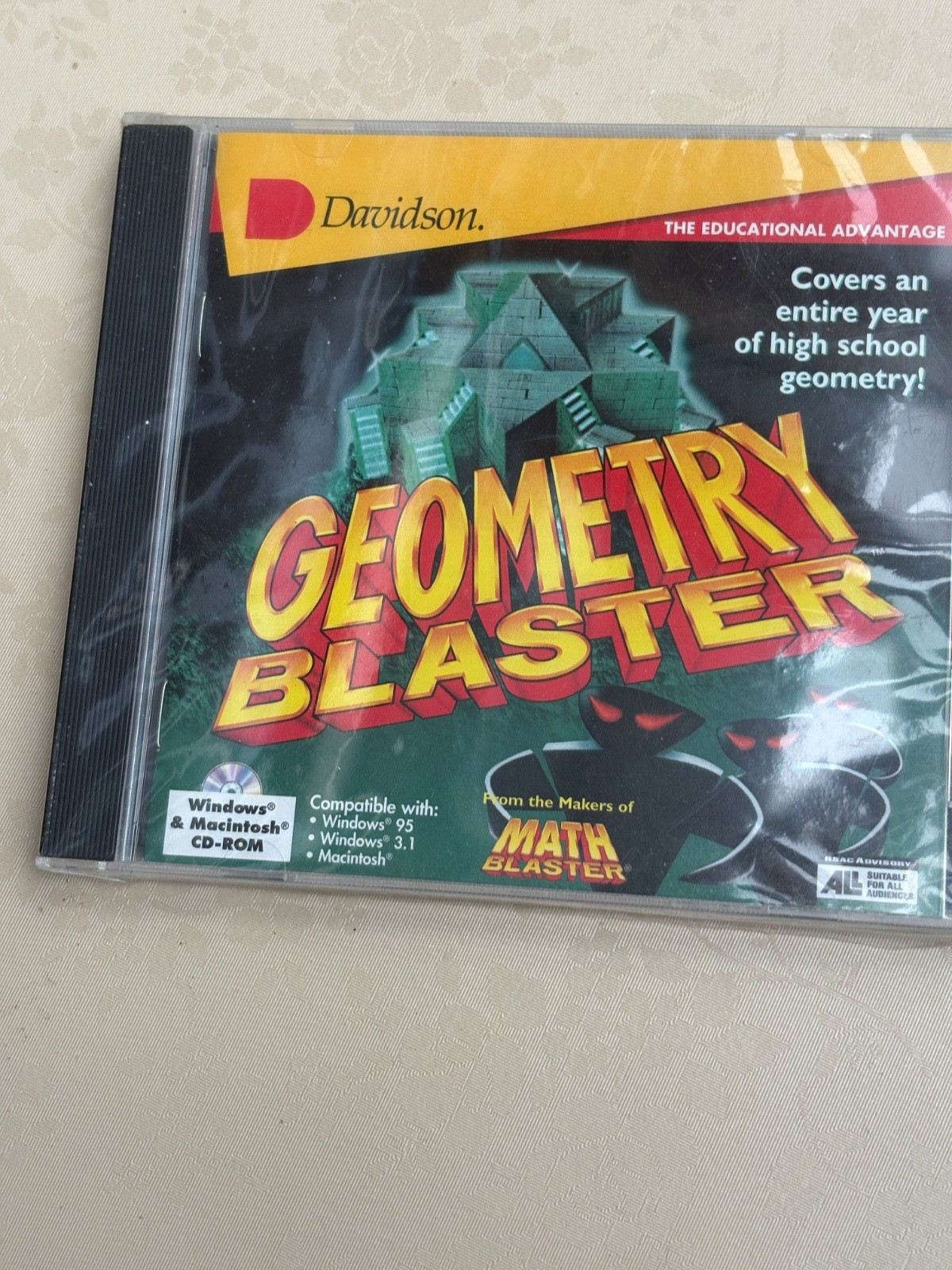 DAVIDSON GEOMETRY BLASTER WINDOWS & MACINTOSH CD-ROM NEW SEALED