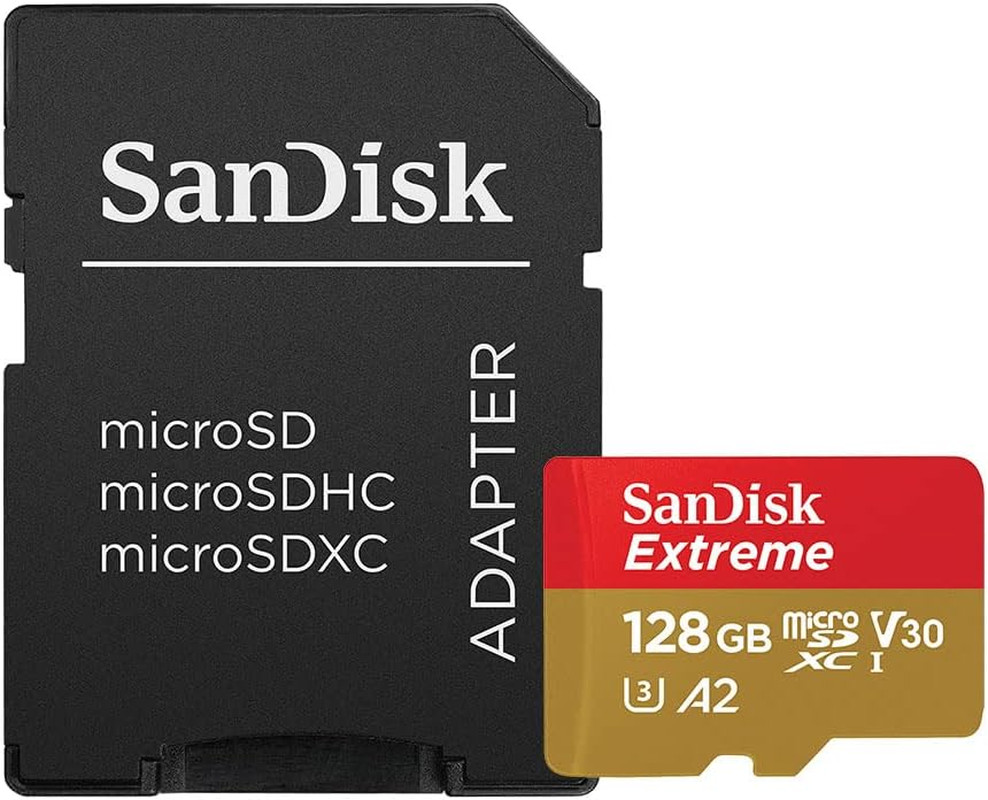Sandisk 128GB Extreme Microsdxc UHS-I Memory Card with Adapter - up to 160Mb/S,