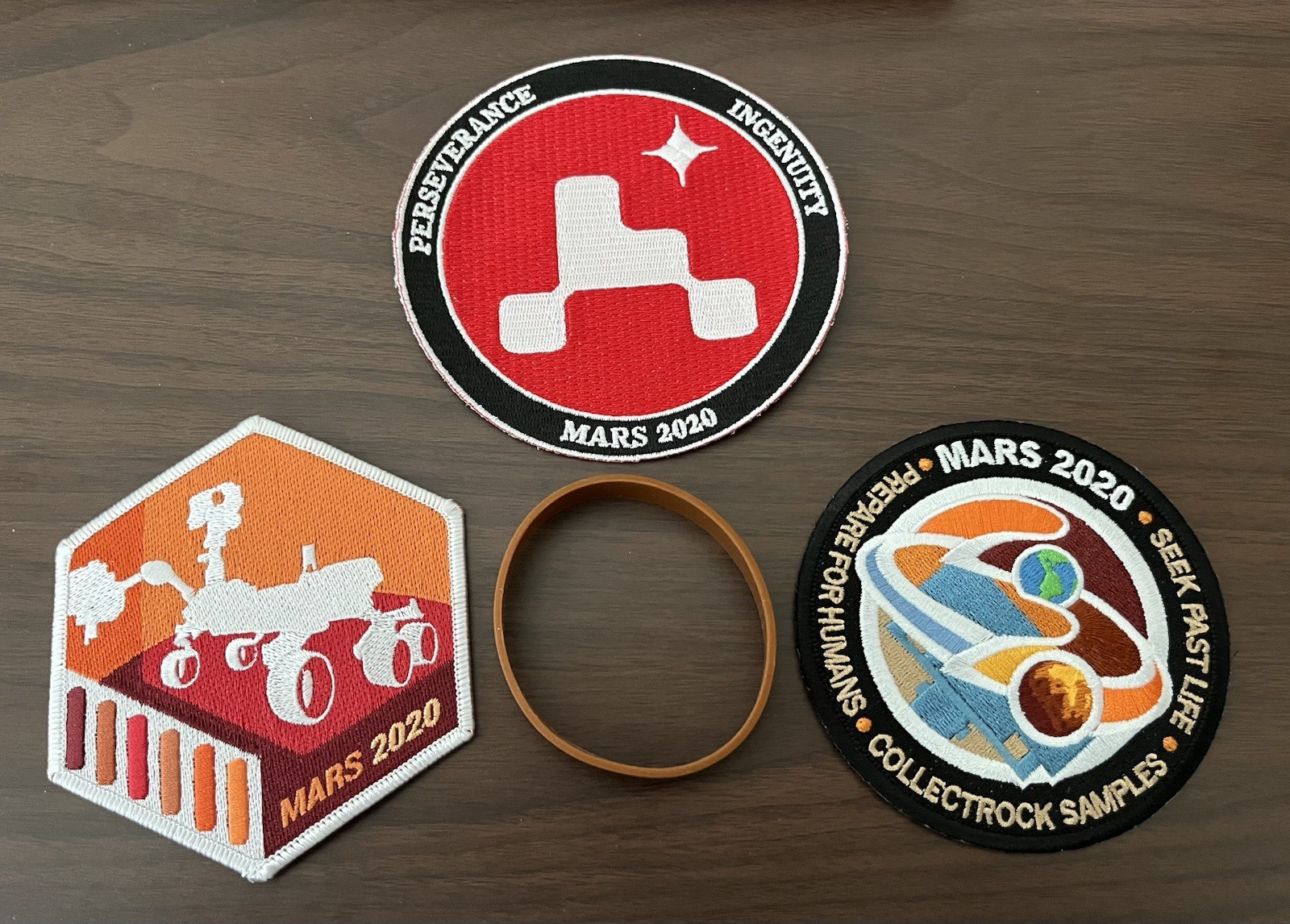Mars NASA Patch Lot of 3 Plus Martian Wrist Band