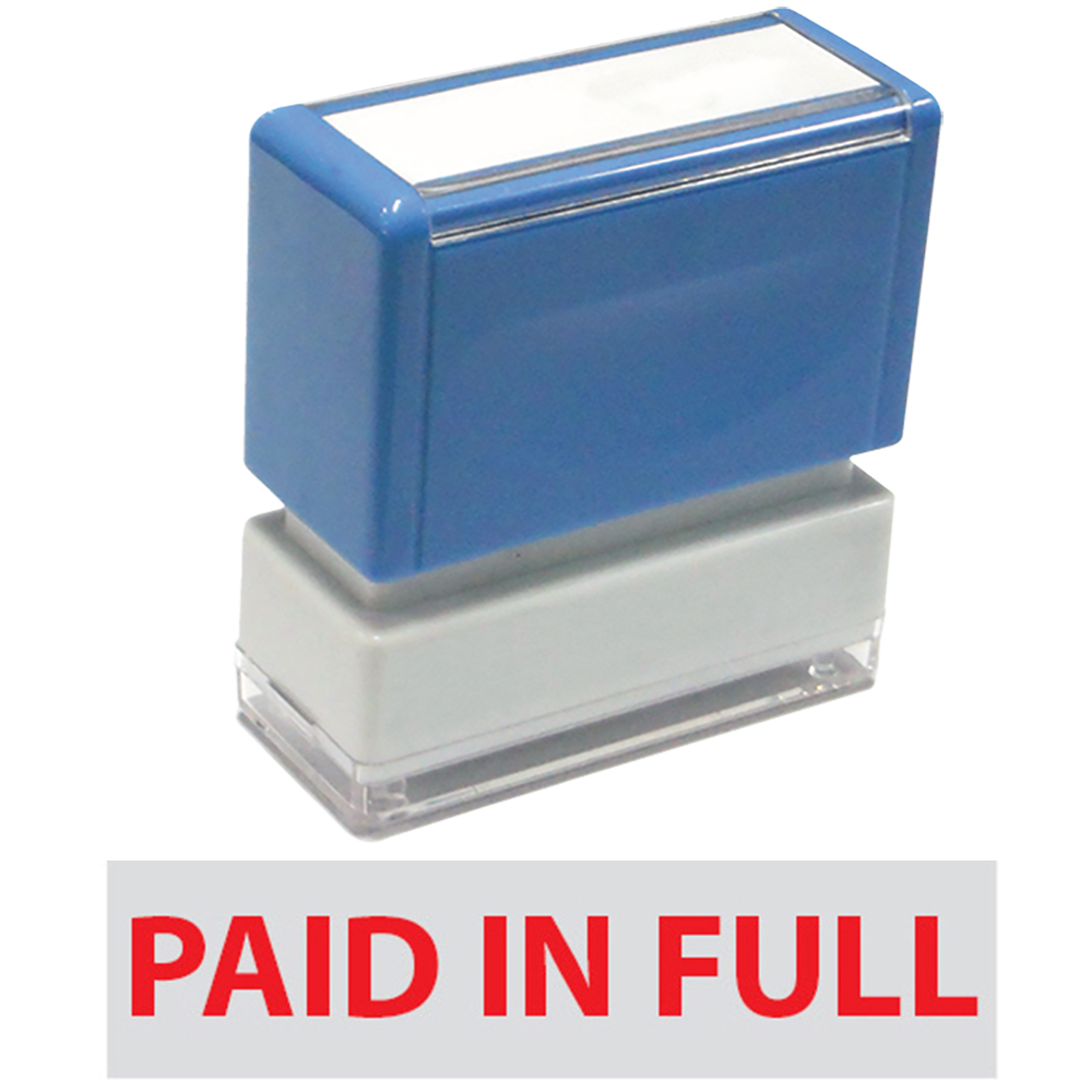 Paid In Full - JYP PA1040 Pre-Inked Rubber Stamp (Red Ink)