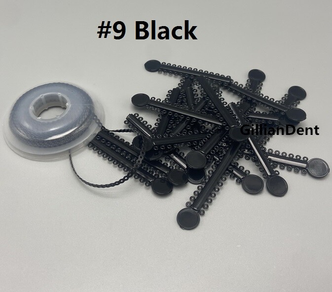 Black Power Chain Dental Orthodontic Elastic Ligature Ties Bands Brackets Braces