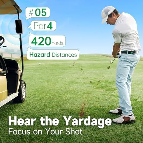 Golf GPS Range Finder Work with APP, Golf GPS Device with Voice Output