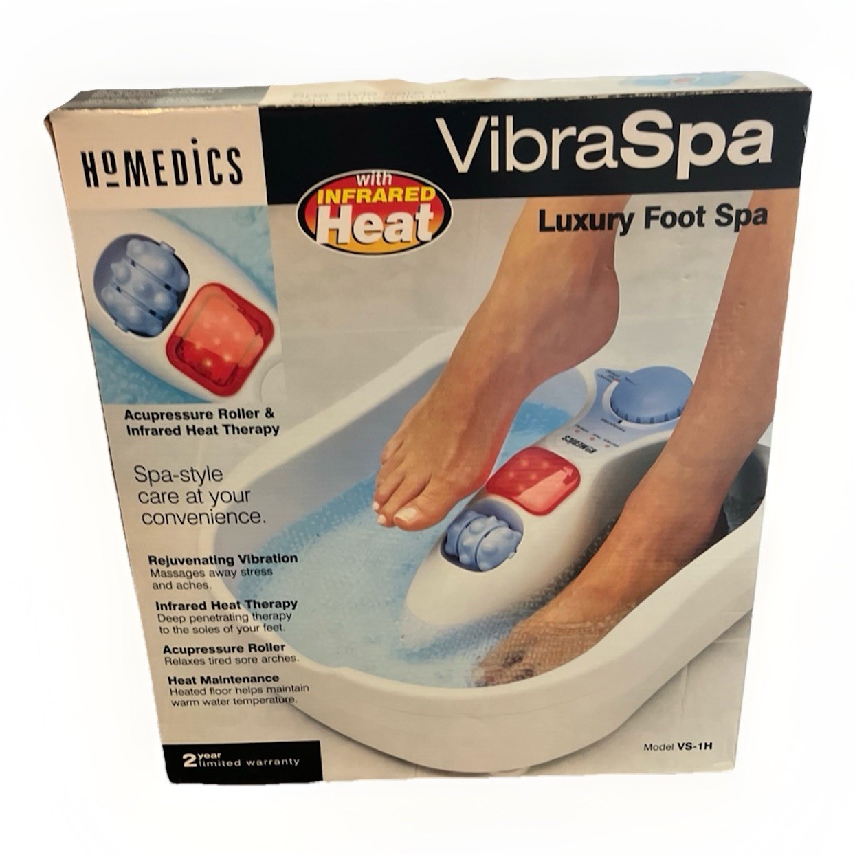 Homedics Vibraspa Luxury Foot Spa with infared Heat.